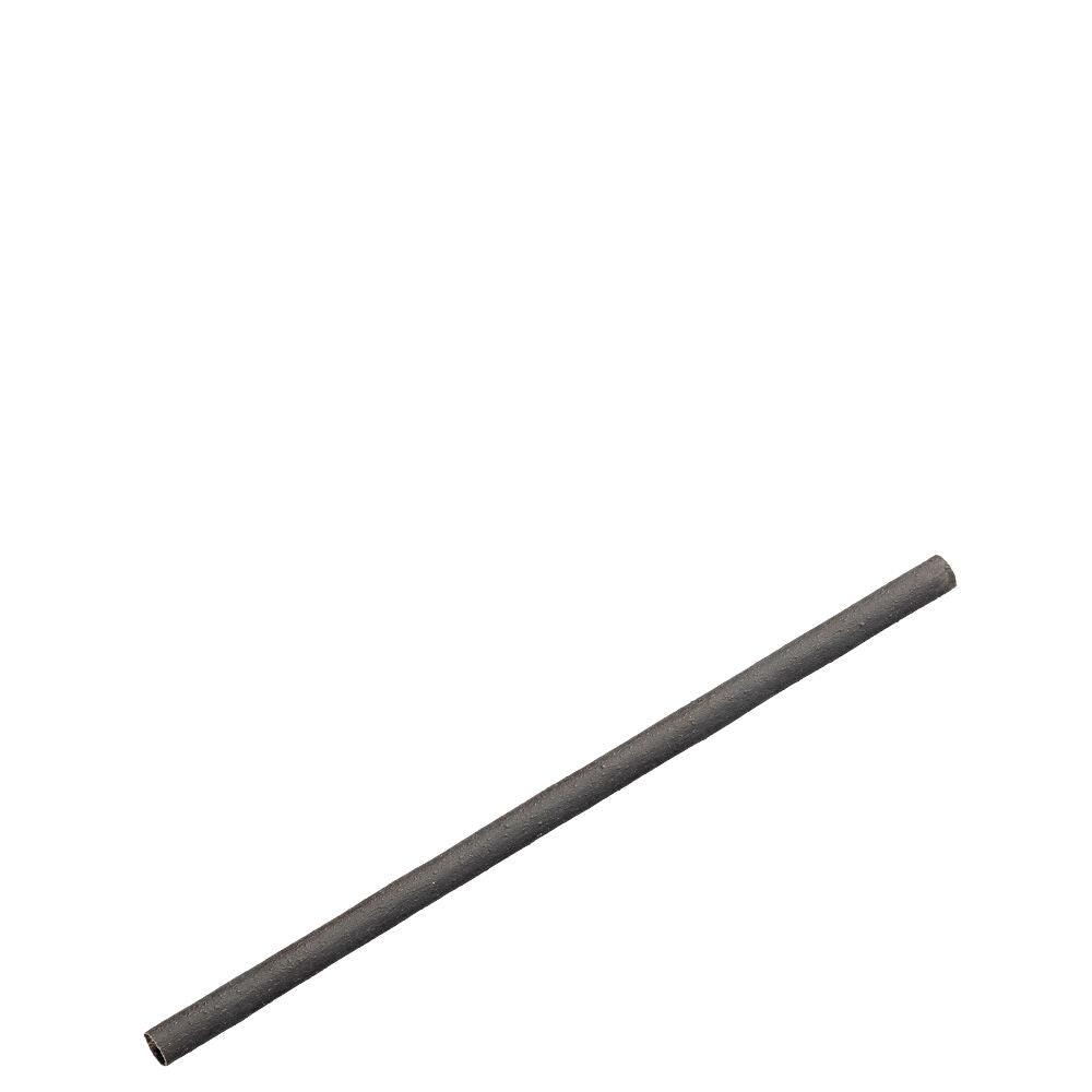 A black metal rod on a white background.