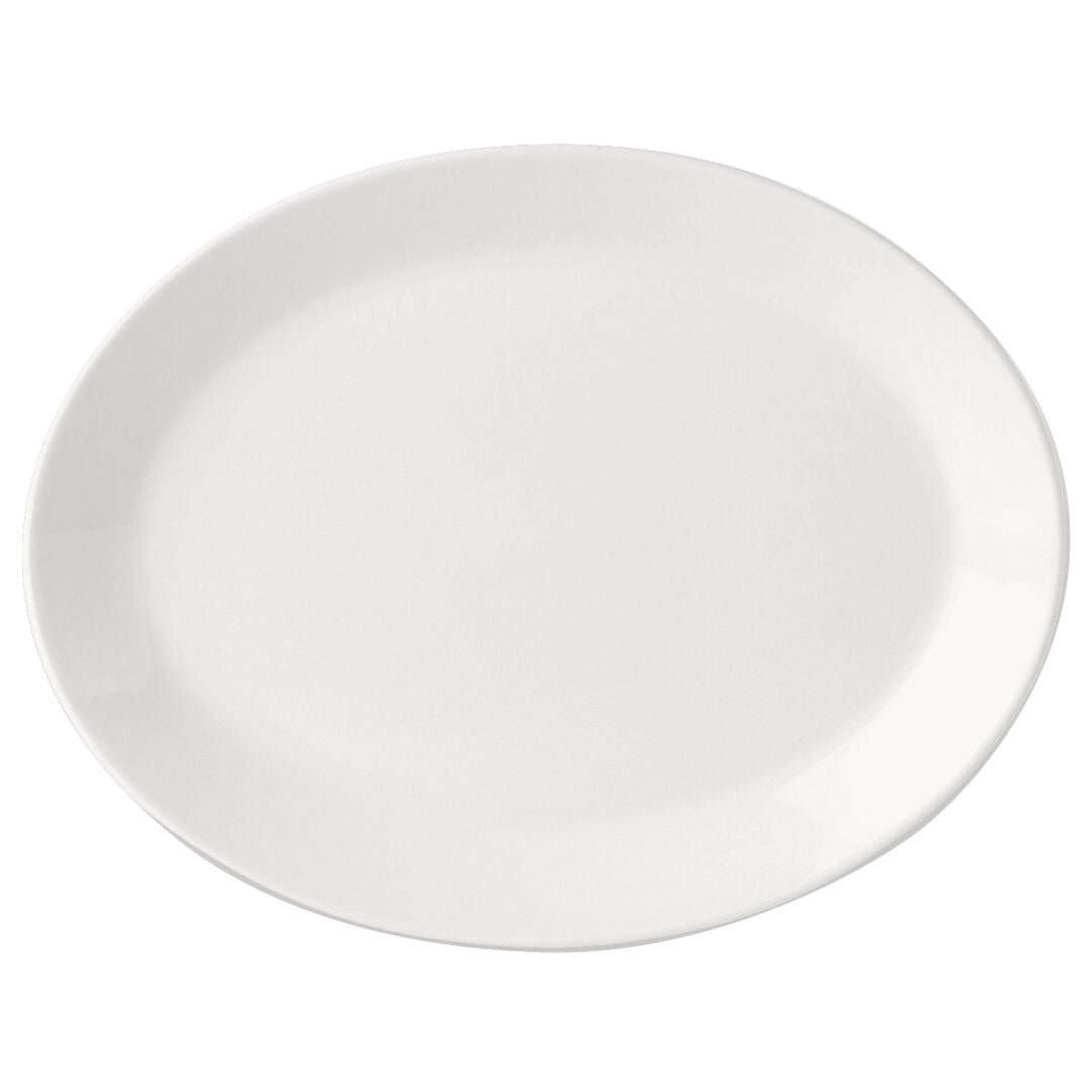 Utopia | Tableware | Simplicity White Oval Coupe Plate 25.5cm (10") | Bespoke77