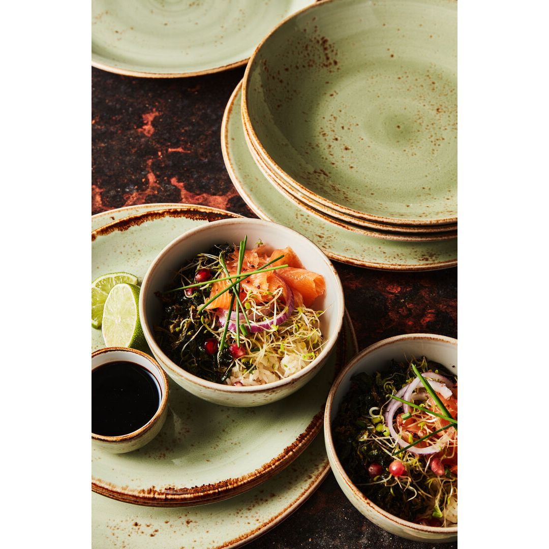 Utopia | Tableware | Craft Green Freestyle Plate 25.5cm (10") | Bespoke77