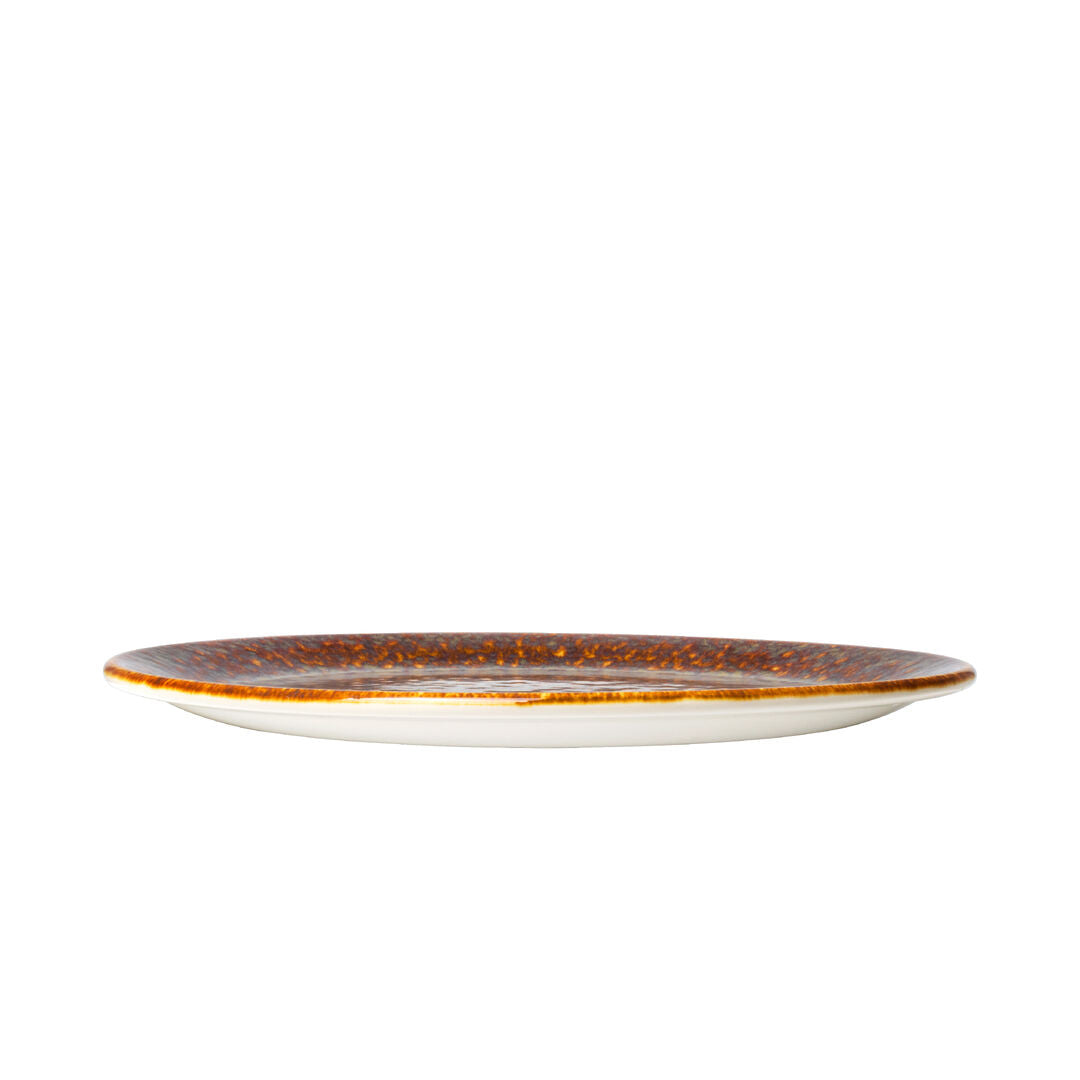 Utopia | Tableware | Vesuvius Amber Coupe Plate 23cm (9") | Bespoke77