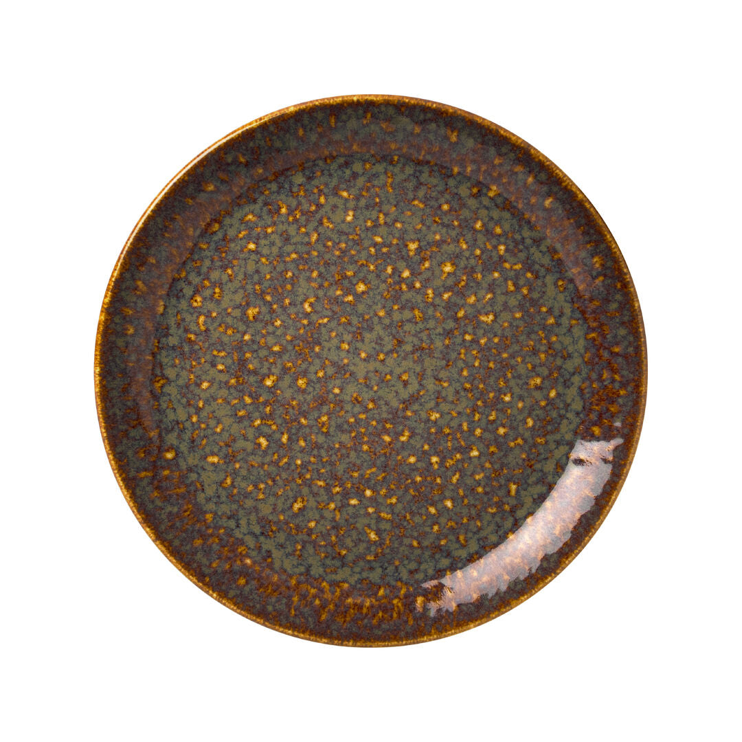 Utopia | Tableware | Vesuvius Amber Coupe Plate 15.25cm (6") | Bespoke77