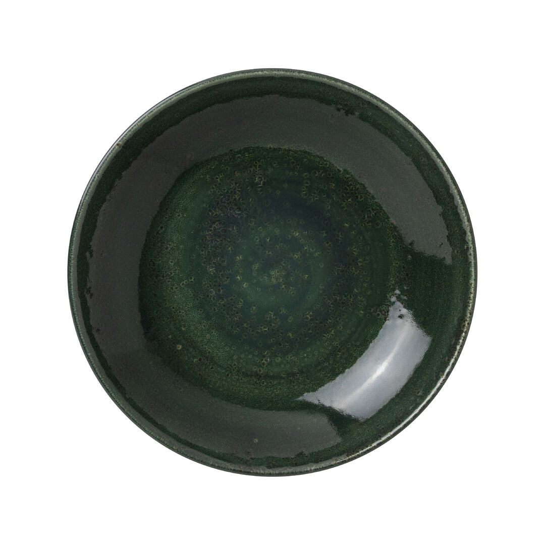 Utopia | Tableware | Vesuvius Burnt Emerald Coupe Bowl 21.6cm 83.5cl (8 1/2" 29 2/5oz) | Bespoke77