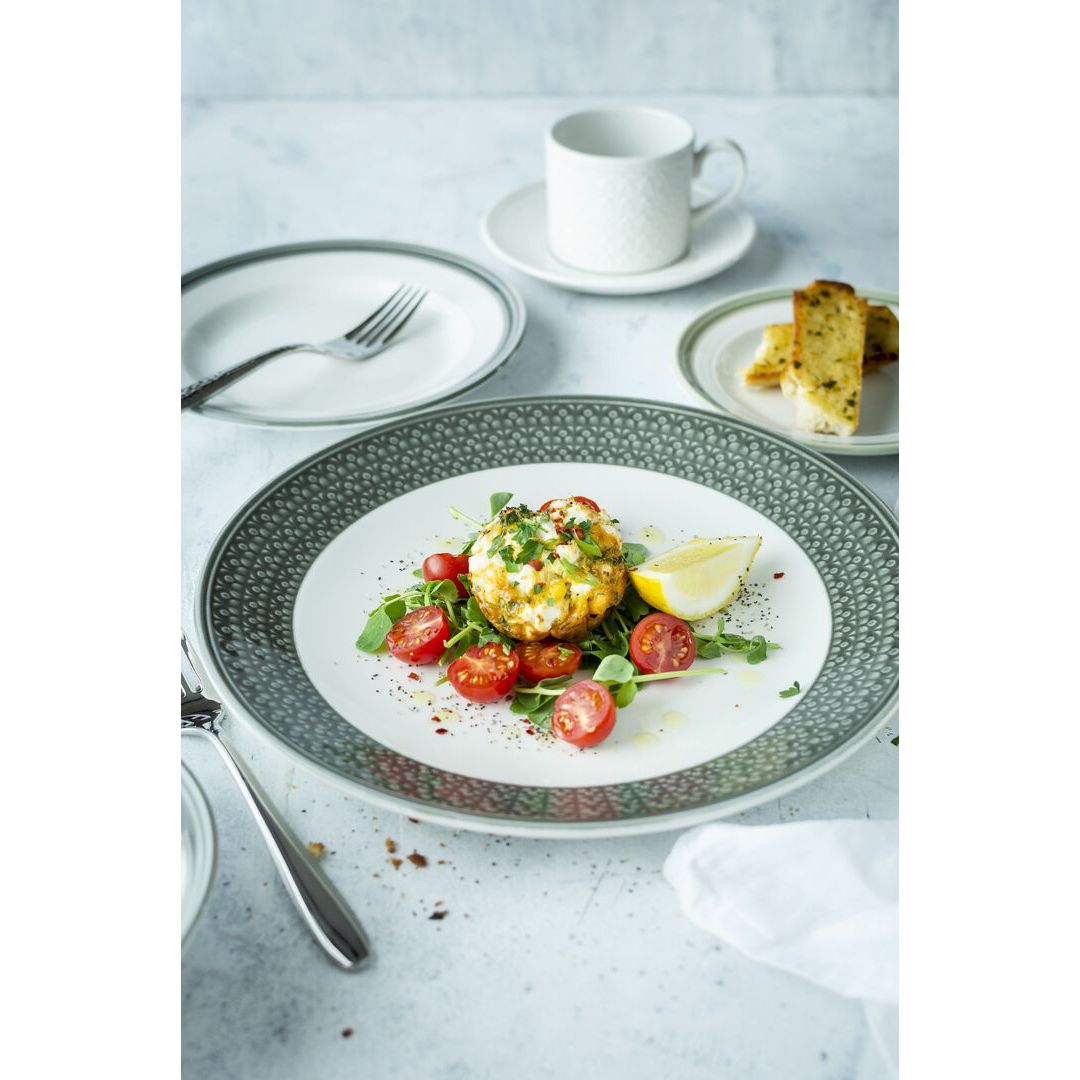 Utopia | Tableware | Bead Truffle Accent Coupe Plate 28.5cm (11 1/4") | Bespoke77