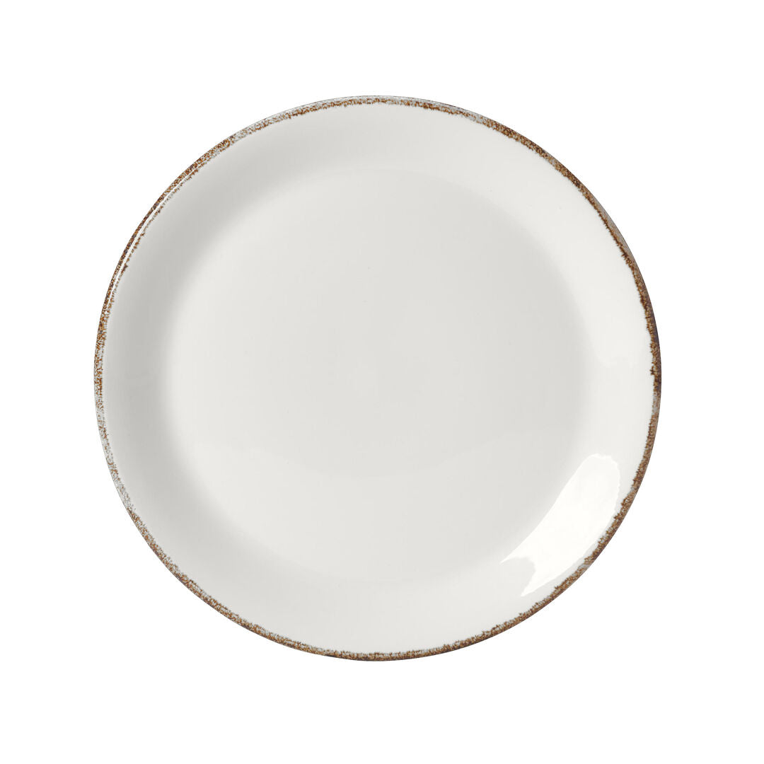 Utopia | Tableware | Brown Dapple Coupe Plate 15.25cm (6") | Bespoke77