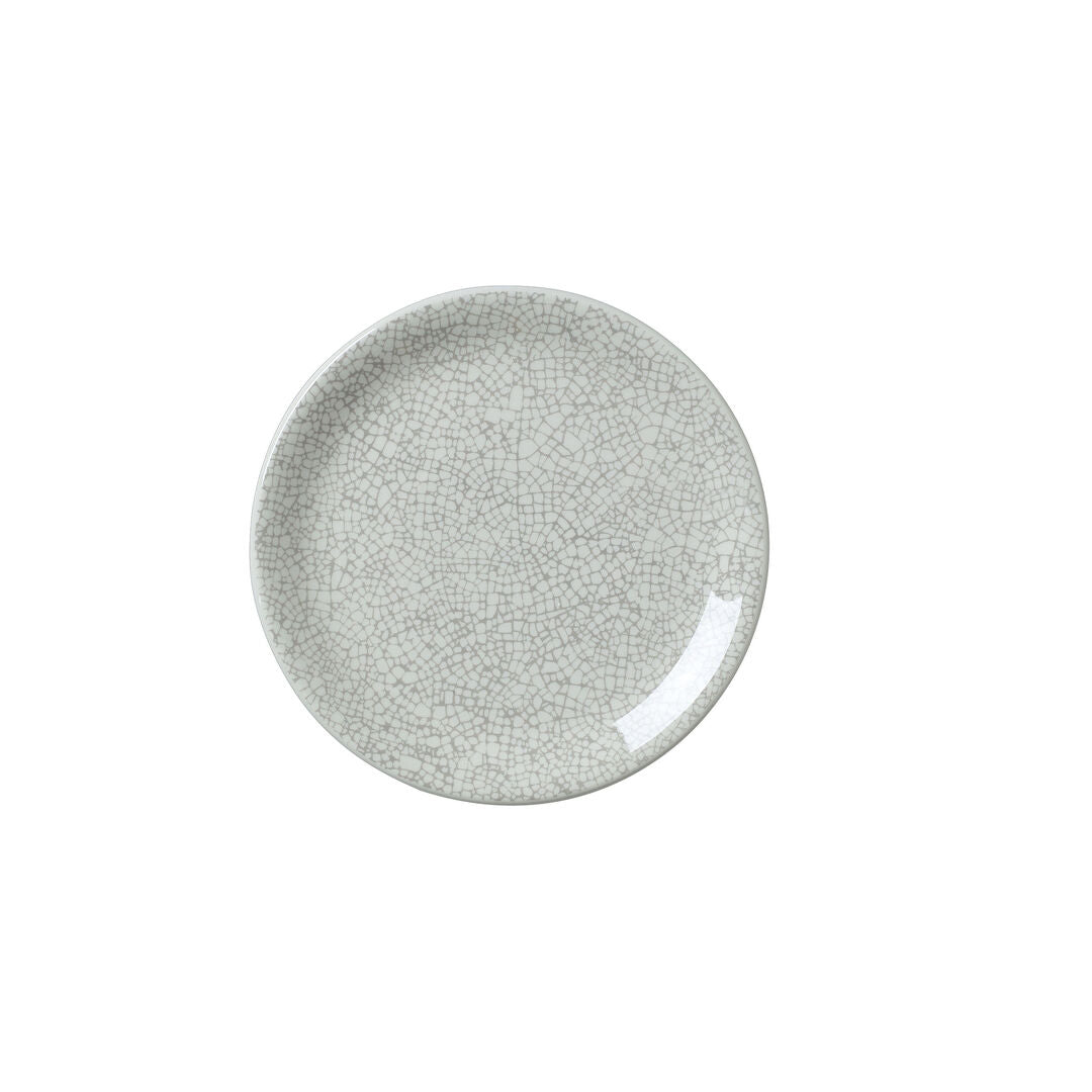 Utopia | Tableware | Ink Crackle Grey Coupe Plate 15.25cm (6") | Bespoke77