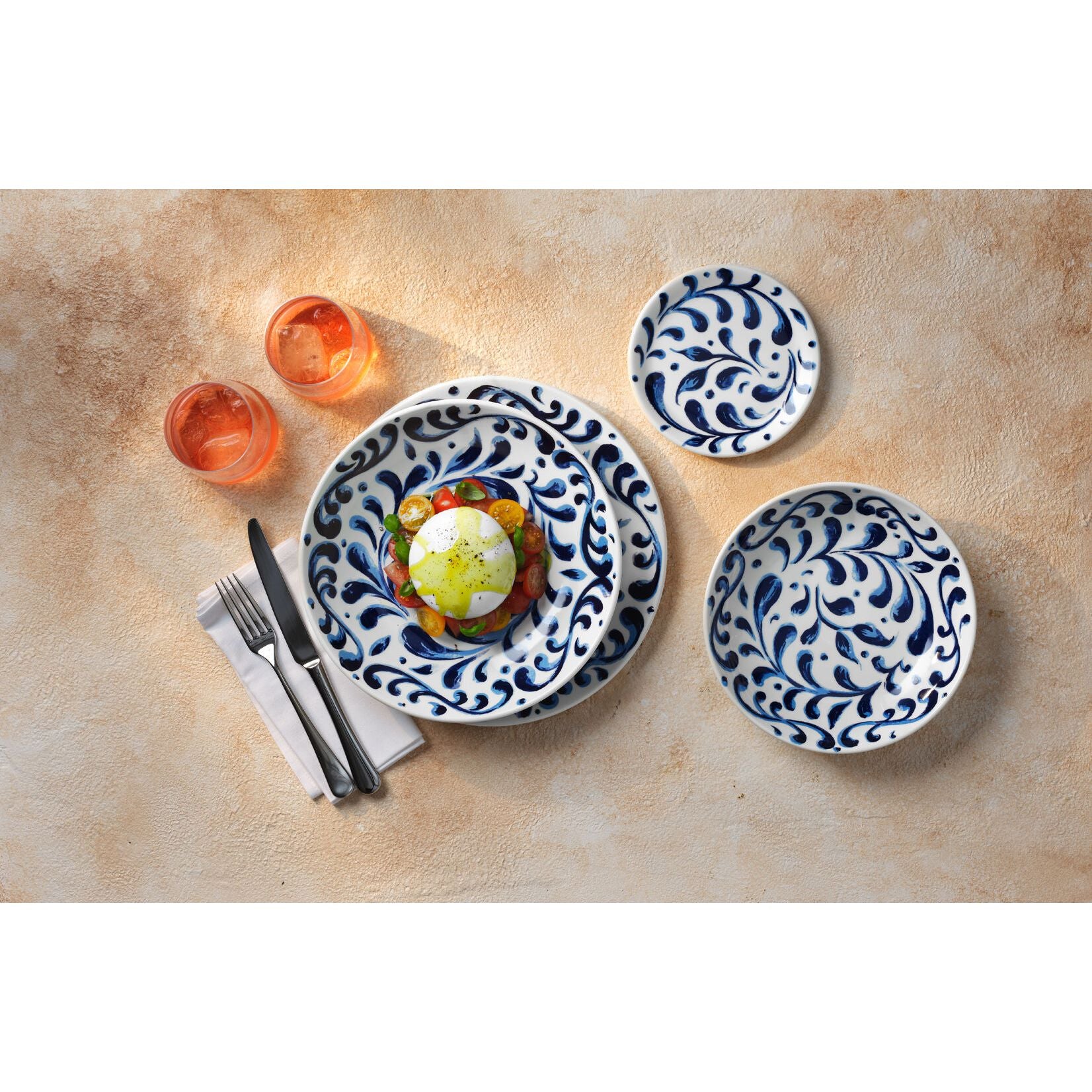 Utopia | Tableware | Messina Blue Coupe Plate 28cm (11") | Bespoke77