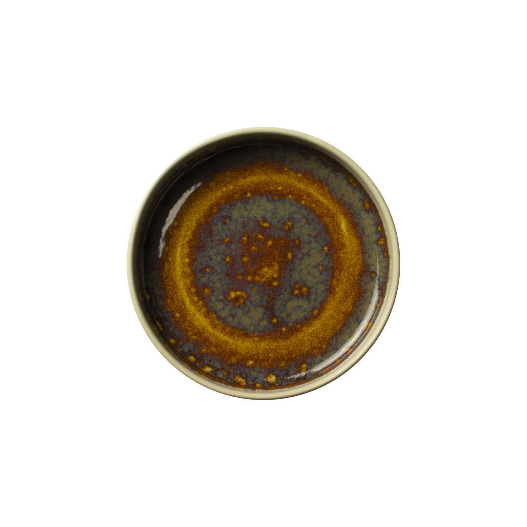 Utopia | Tableware | Aurora Vesuvius Amber Round Stacking Tray 14cm (5 1/2") | Bespoke77