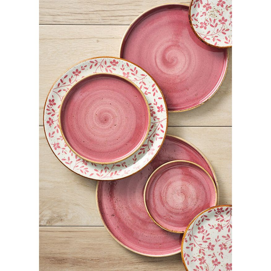 Utopia | Tableware | Flora Pink Coupe Bowl 21.6cm 83.5cl (8 1/2" 29 2/5oz) | Bespoke77