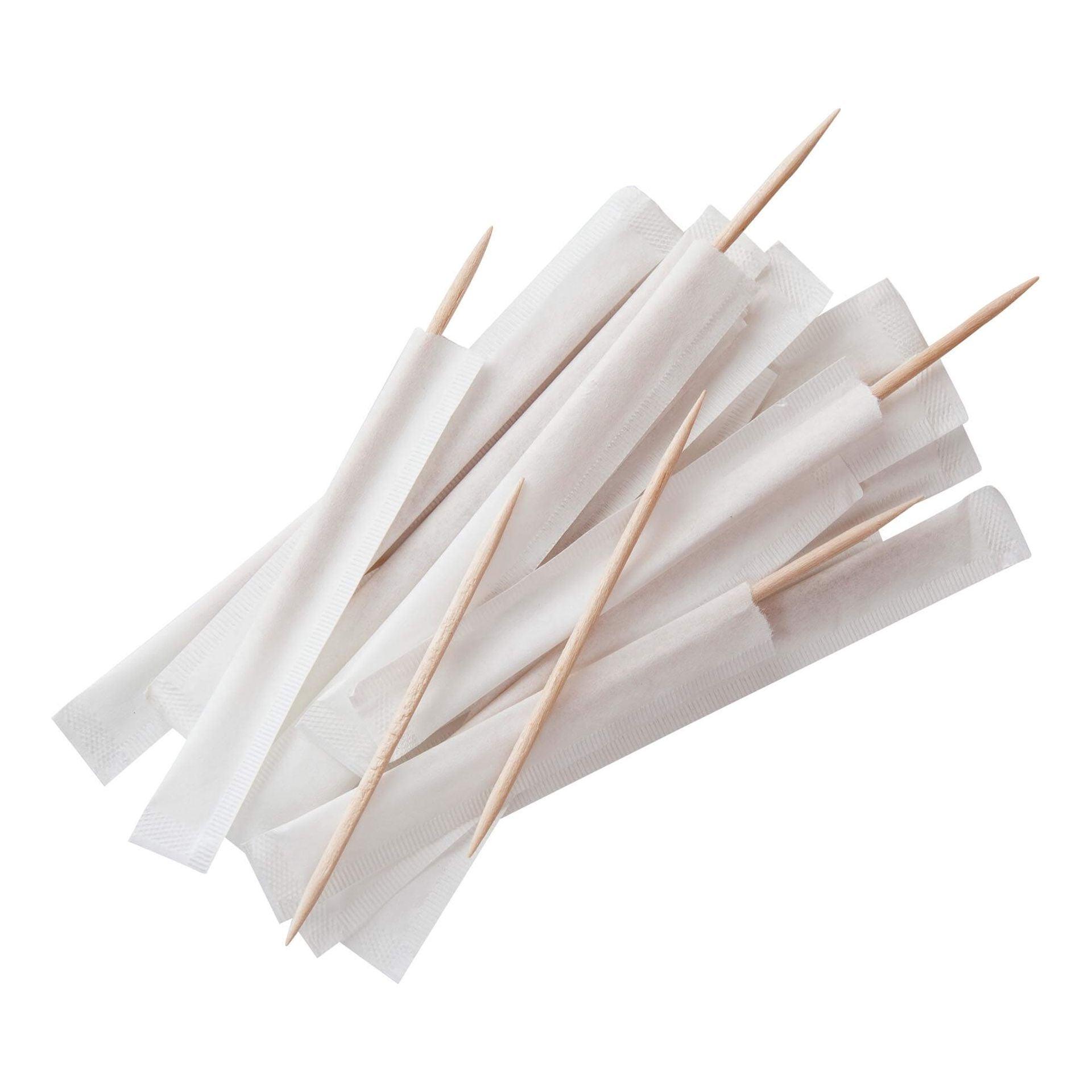 Eco-Friendly Wooden Toothpicks Paper Wrapped 1000pcs
