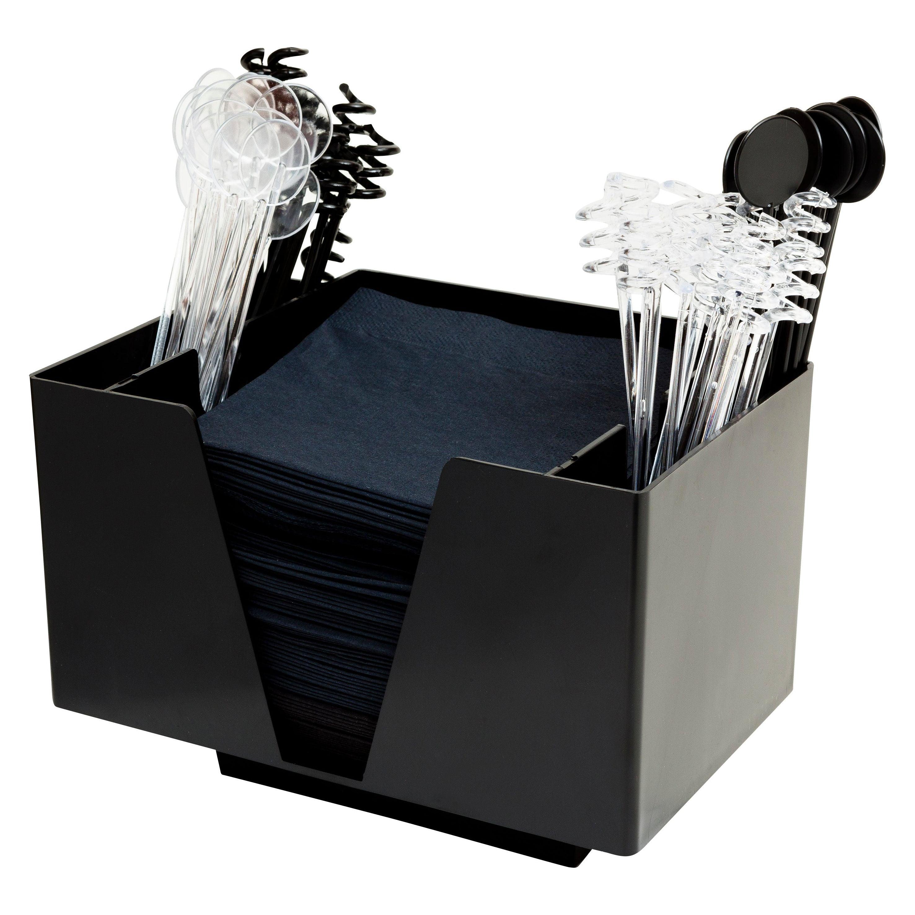 Black 3 Part Bar Organiser
