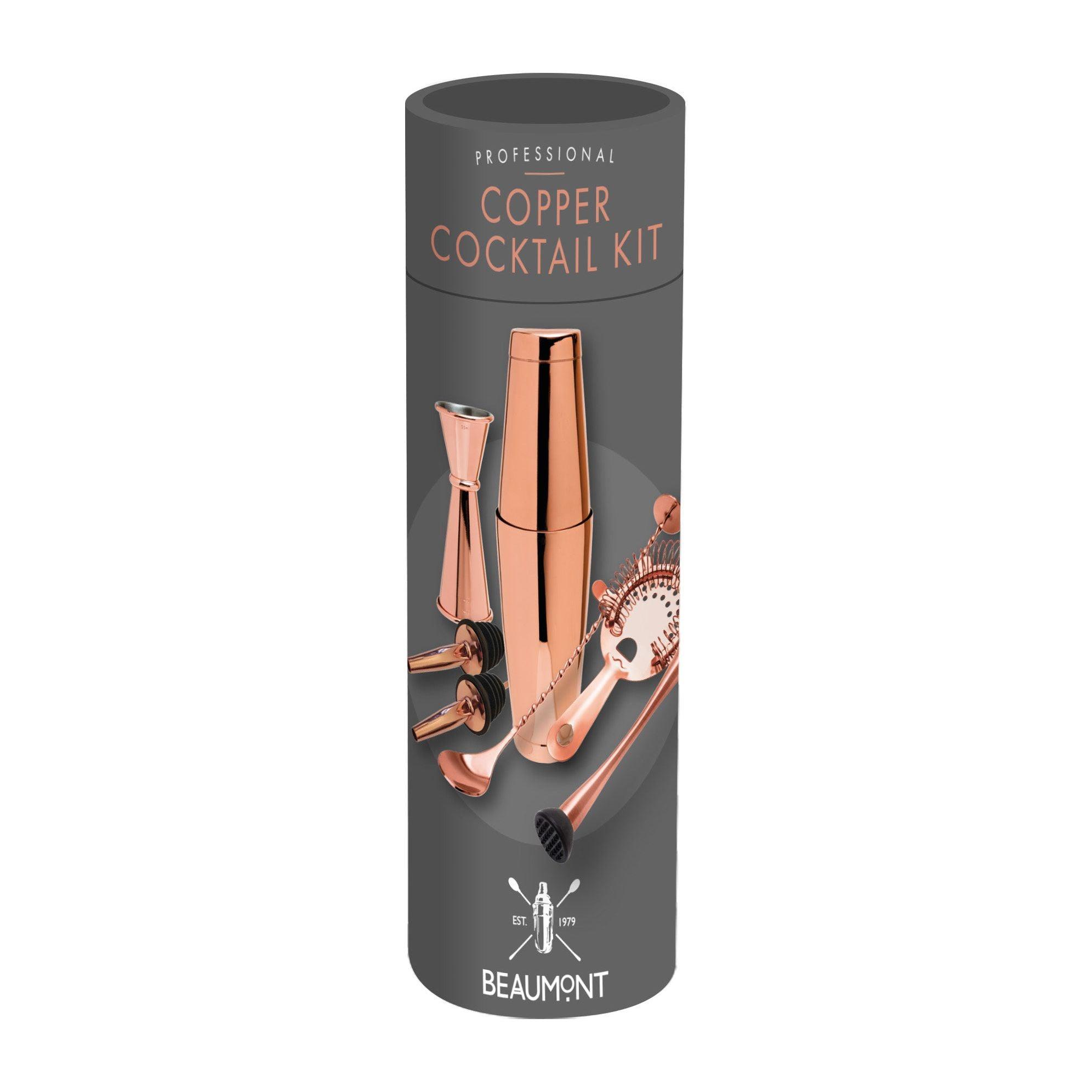 Copper Plated Cocktail Kit - 8 Essential Pieces 🍹