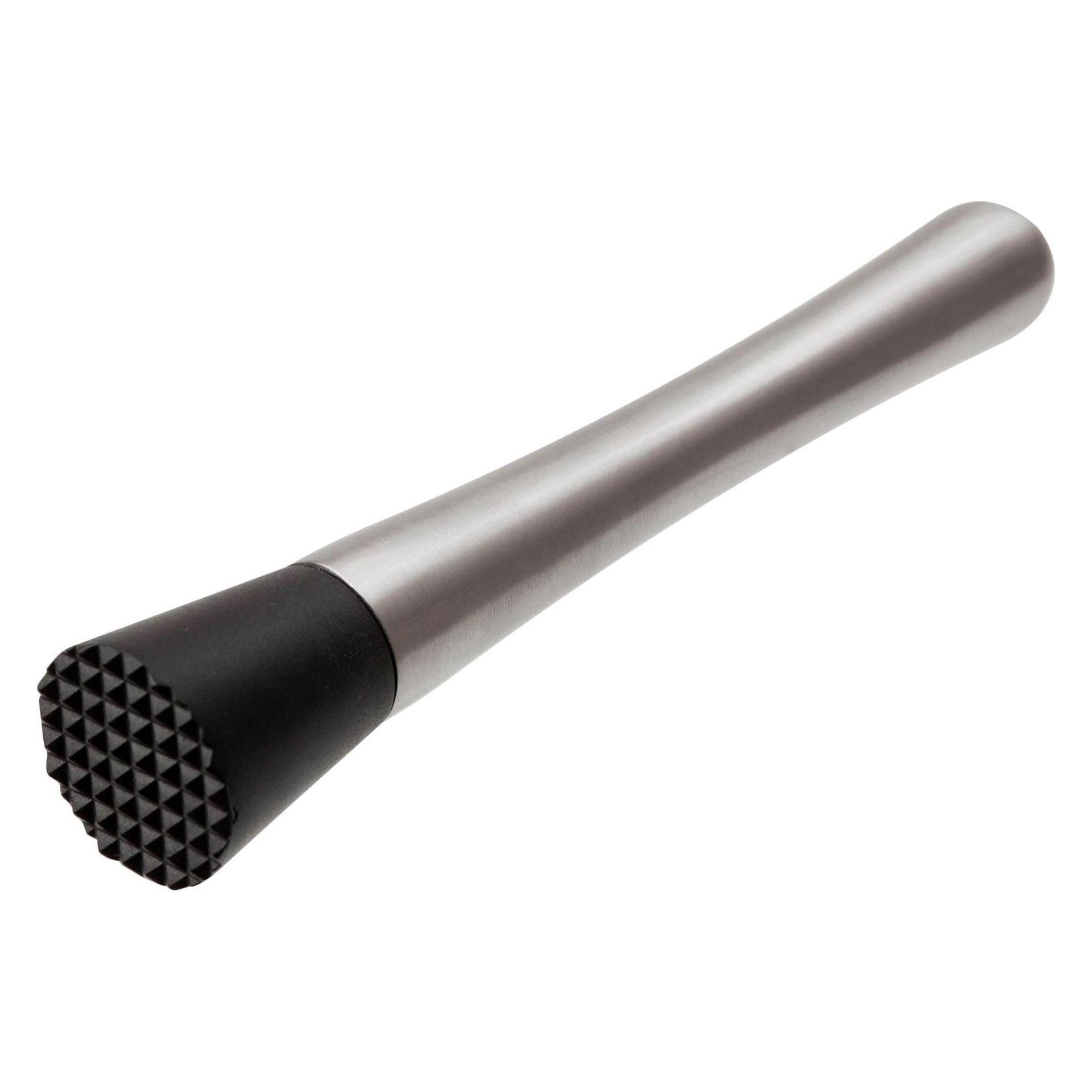 8 1/4" Stainless Steel & Plastic Muddler