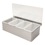 GenWare 4 Part Stainless Steel Condiment Holder