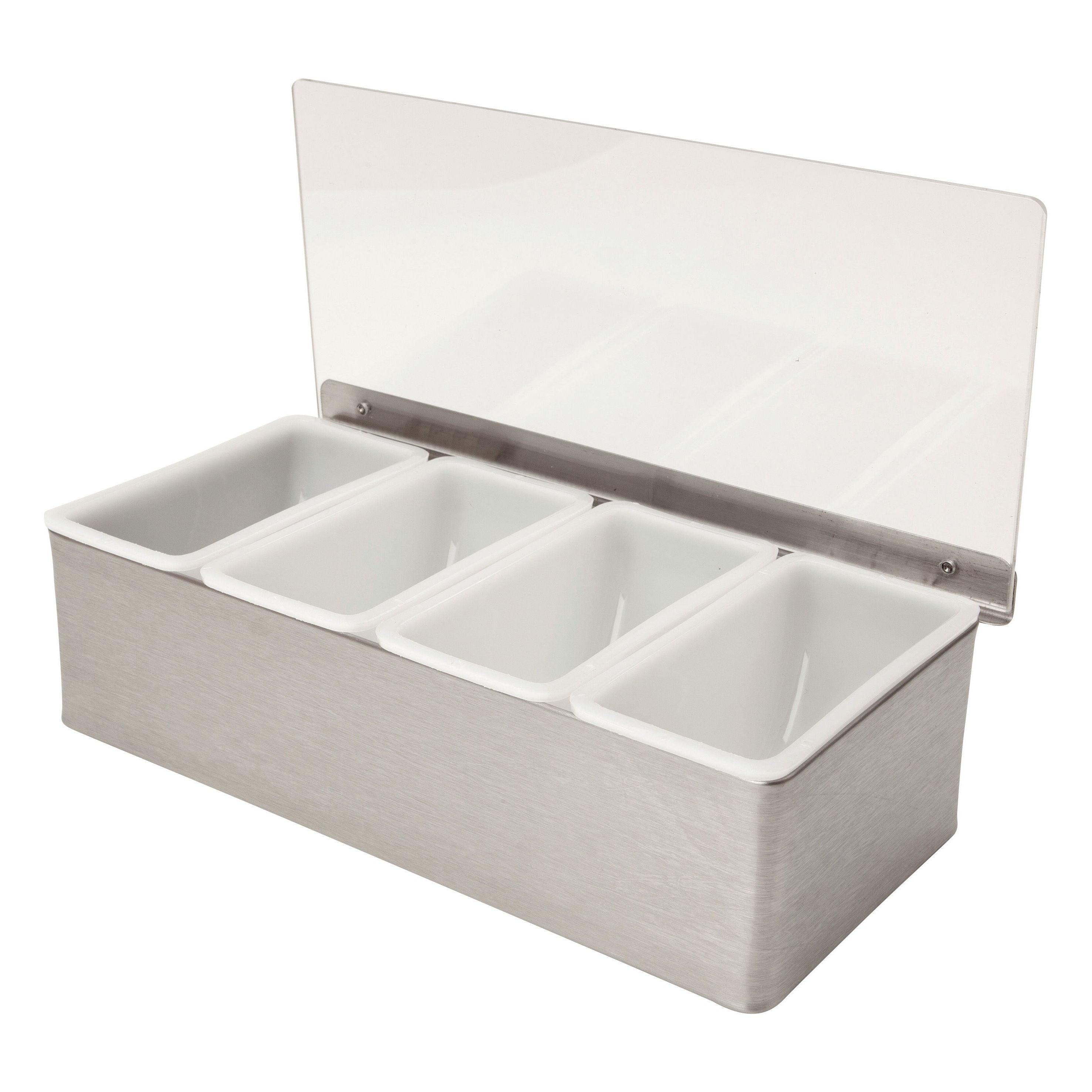 GenWare 4 Part Stainless Steel Condiment Holder