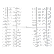 White 1/2 Inch Letter Set for Peg Boards