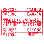 Vivid Red 3/4 Inch Letter Set for Peg Boards
