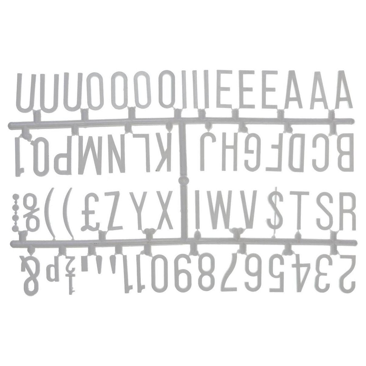White 1 1/4 Inch Letter Set for Peg Boards