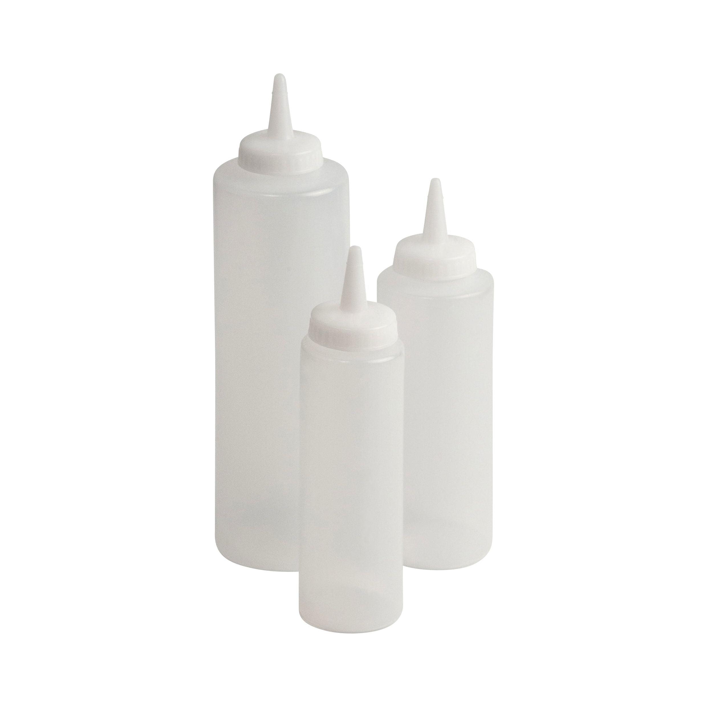 Easy-Squeeze Clear 8oz Sauce Bottle