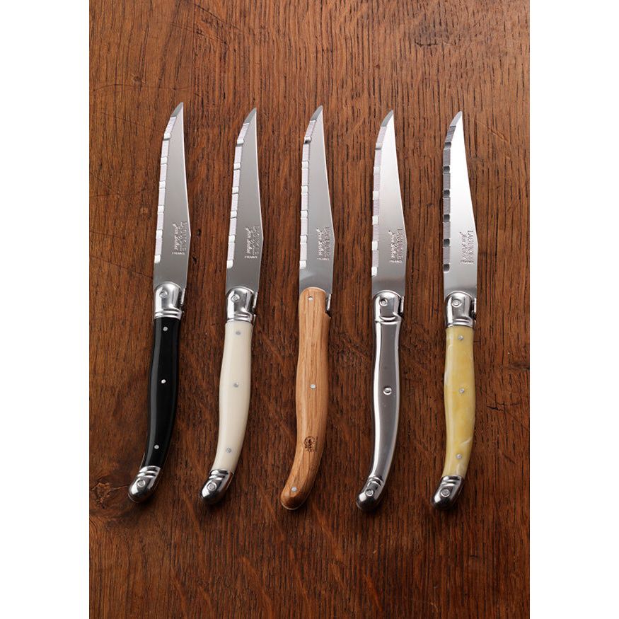 Utopia | Cutlery | Laguiole Stainless Steel Handle Serrated Steak Knife 1.2mm Blade | Bespoke77