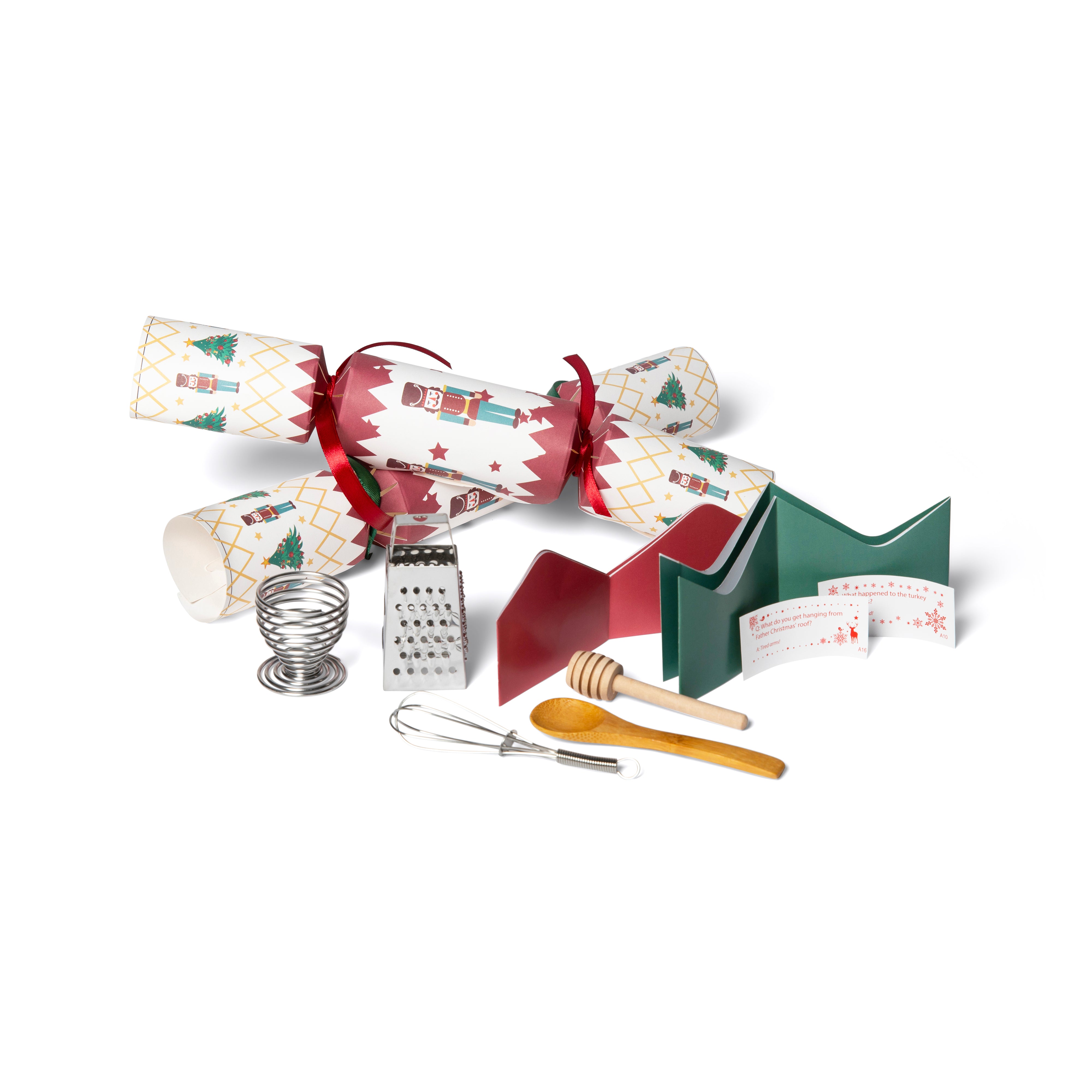 Eco Friendly Christmas Crackers 12 Inch - Nutcracker/Xmas Tree Print