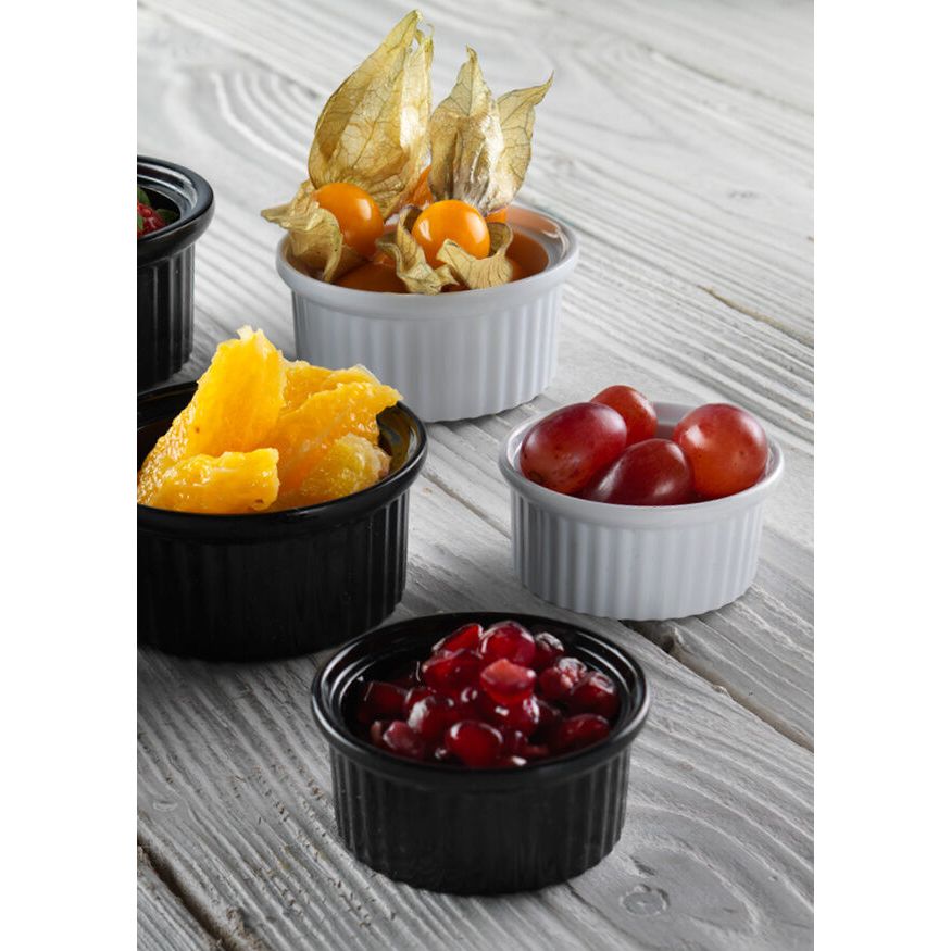 Utopia | Tableware | Black Ramekin 9.5 x 3.8cm 12cl (3 3/4 x 1 1/2" 4 1/4oz) | Bespoke77