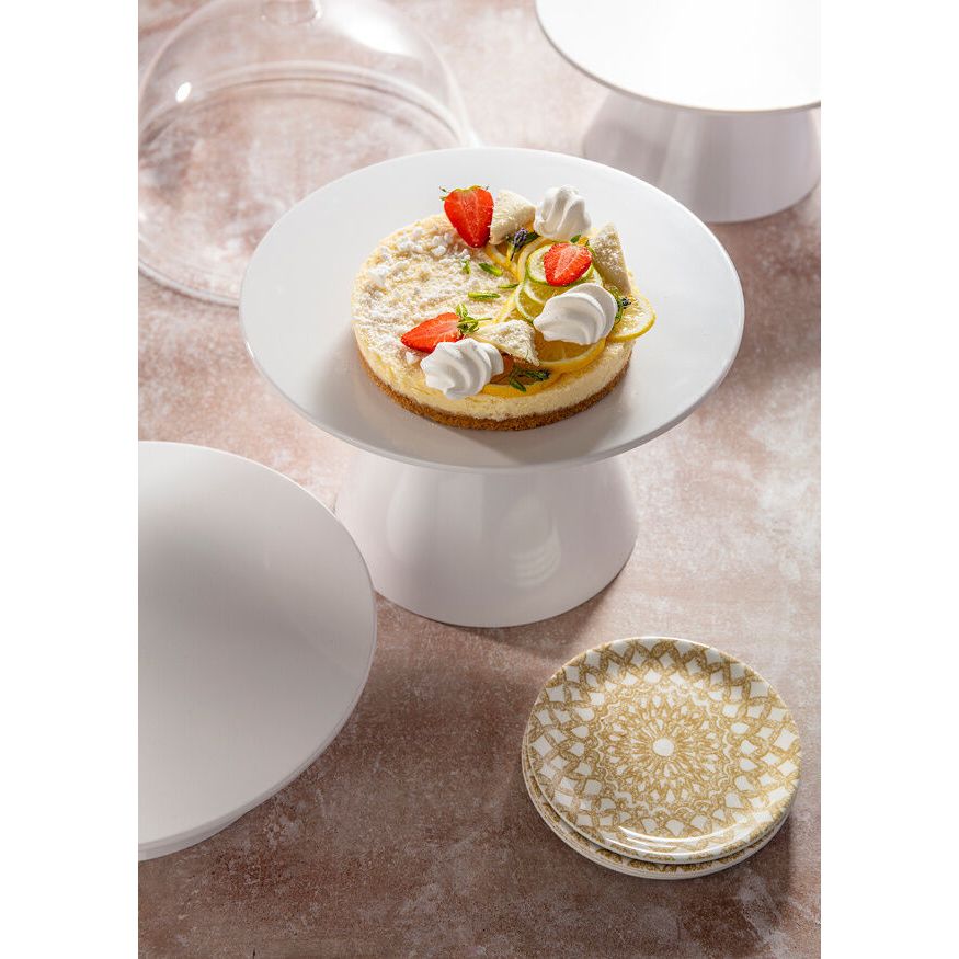 Melamine Risers White Pedestal for Round Top 17.8cm (7")