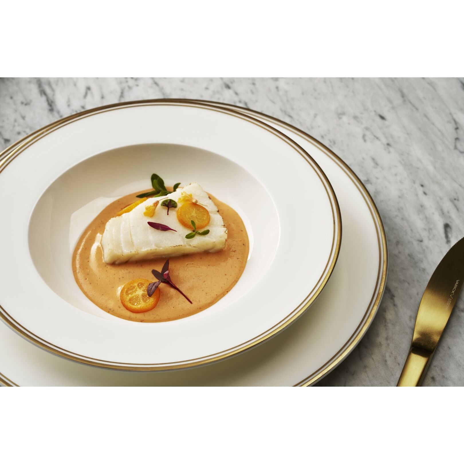 Utopia | Tableware | Burnished Gold Classic Large Rectangle Tray 34 x 15cm (13 1/2 x 6") | Bespoke77