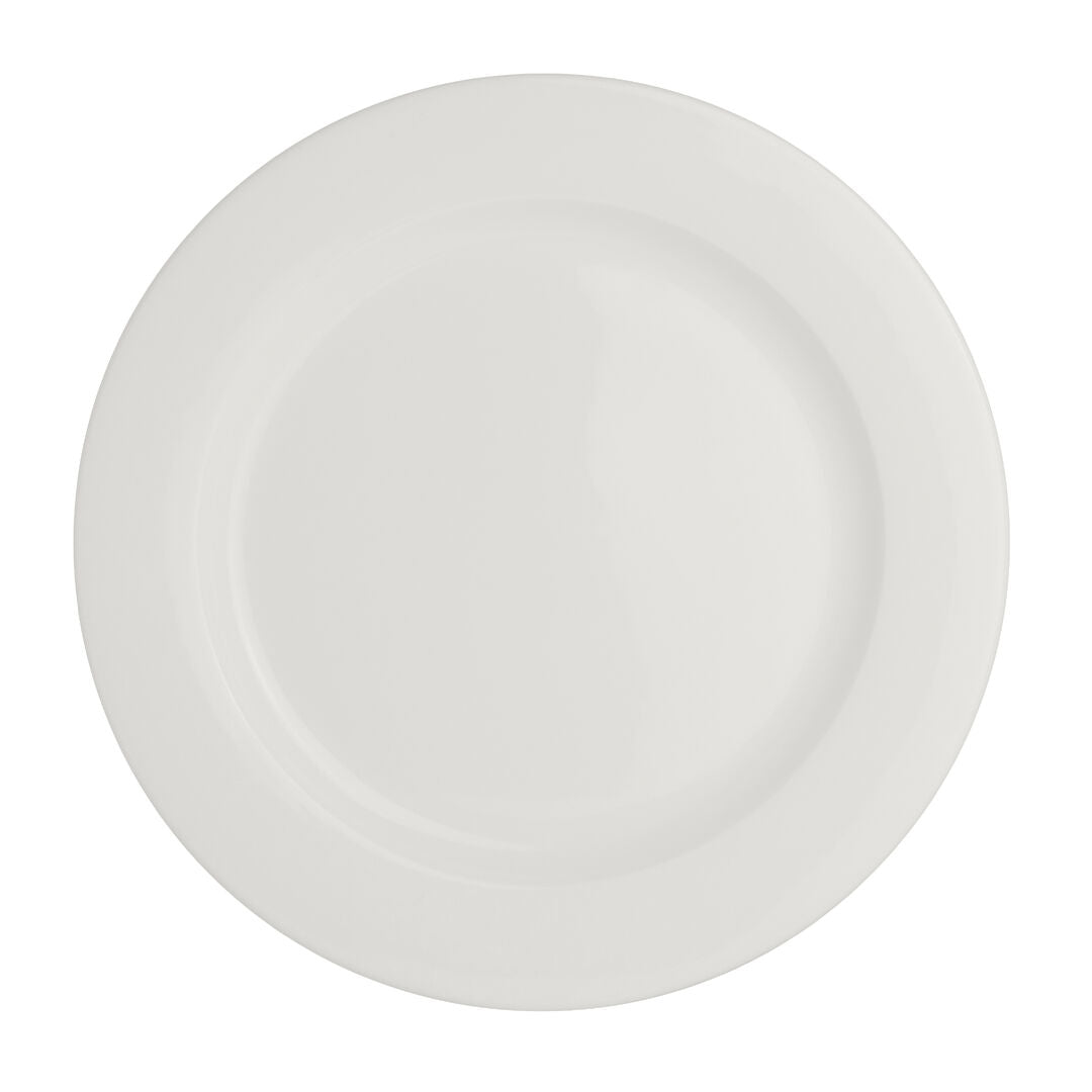 Utopia | Tableware | Monaco White Flat Rim Plate 30.5cm (12") | Bespoke77