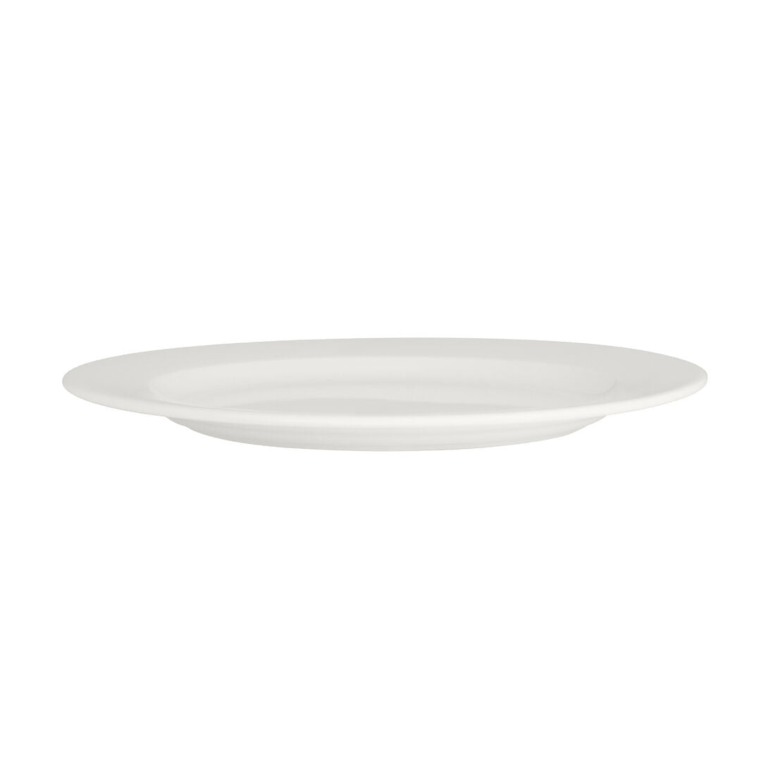 Utopia | Tableware | Monaco White Flat Rim Plate 27cm (10 5/8") | Bespoke77
