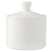 Utopia | Tableware | Monaco White Vogue Covered Sugar Pot 22.75cl (8oz) | Bespoke77