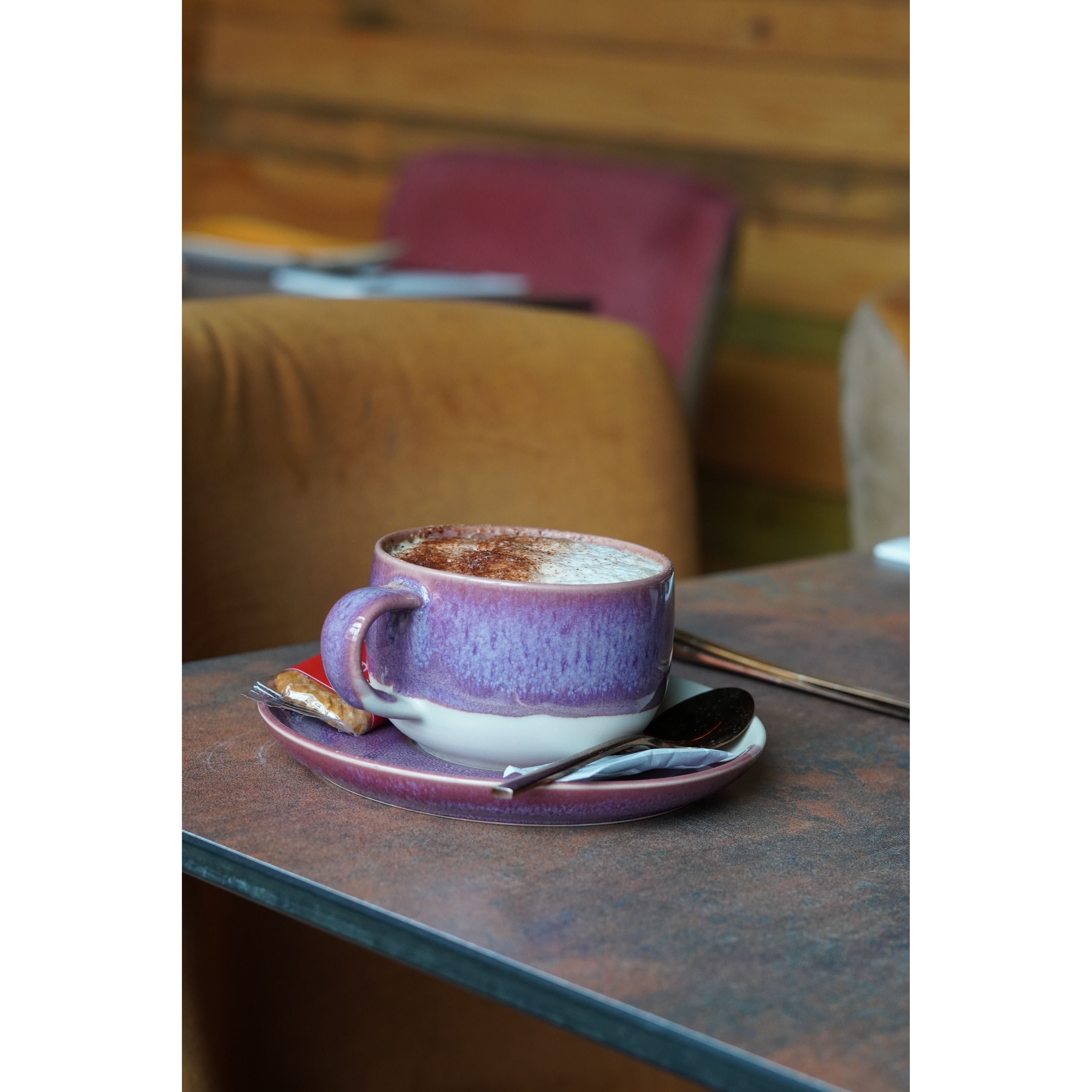 Californian Purple Shoreline Stoneware Cappuccino Mug 275ml/9.5oz