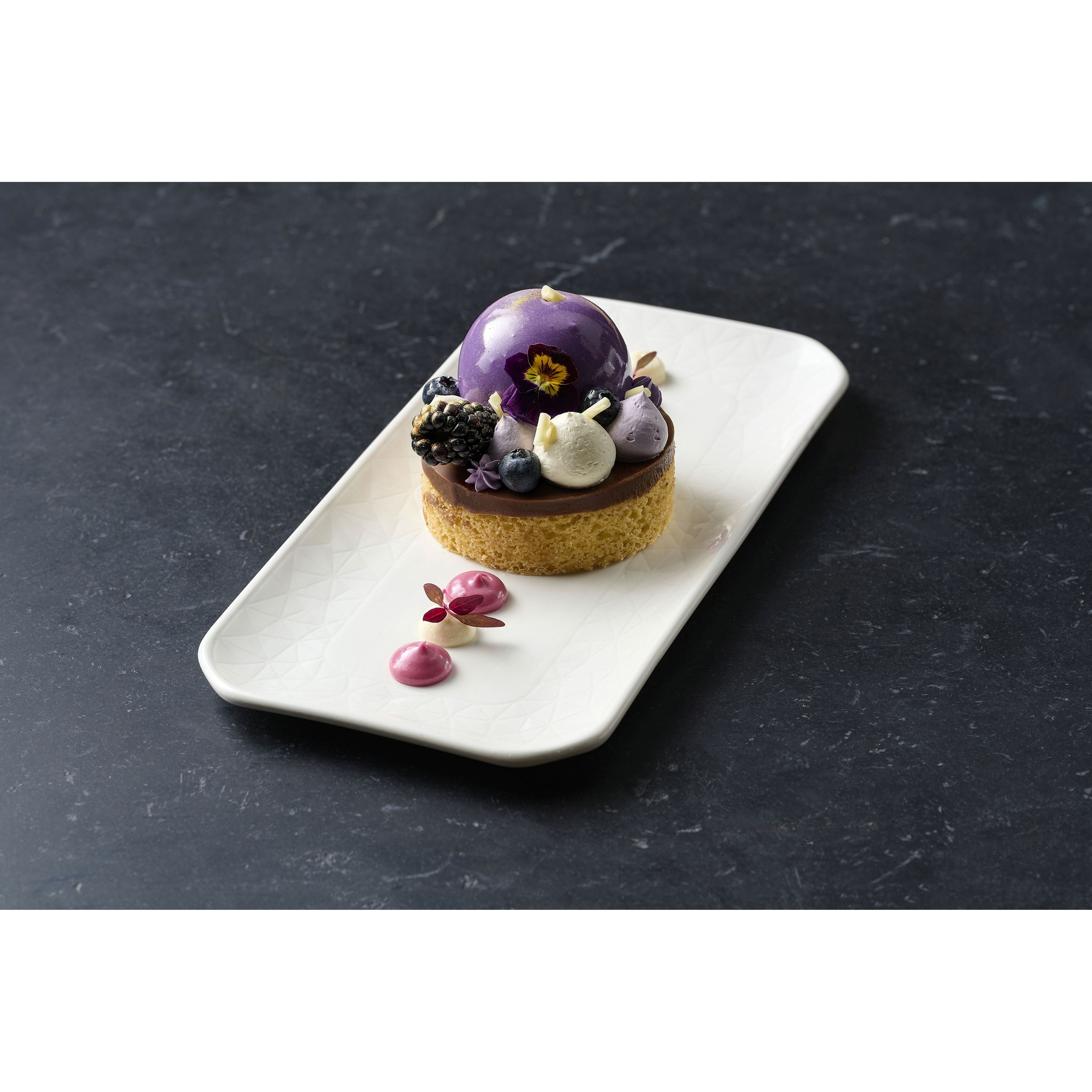 Alchemy Abstract White Shallow Oblong Tray 30 X 14.5cm