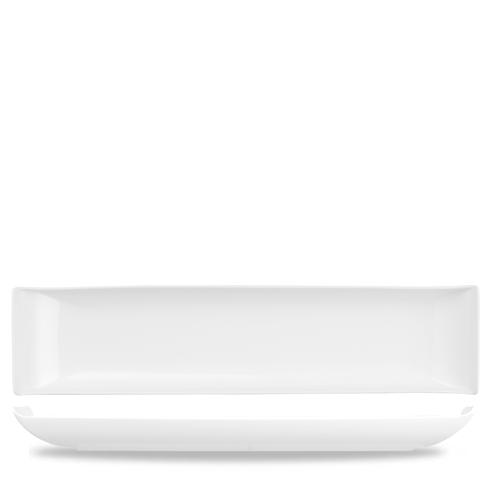 Alchemy Balance White Buffet Boat Dish 20.375"