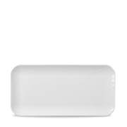 Alchemy Abstract White Shallow Oblong Tray - 26.5 X 13cm