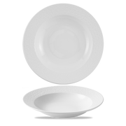 Alchemy Abstract White Round Bowl 12"