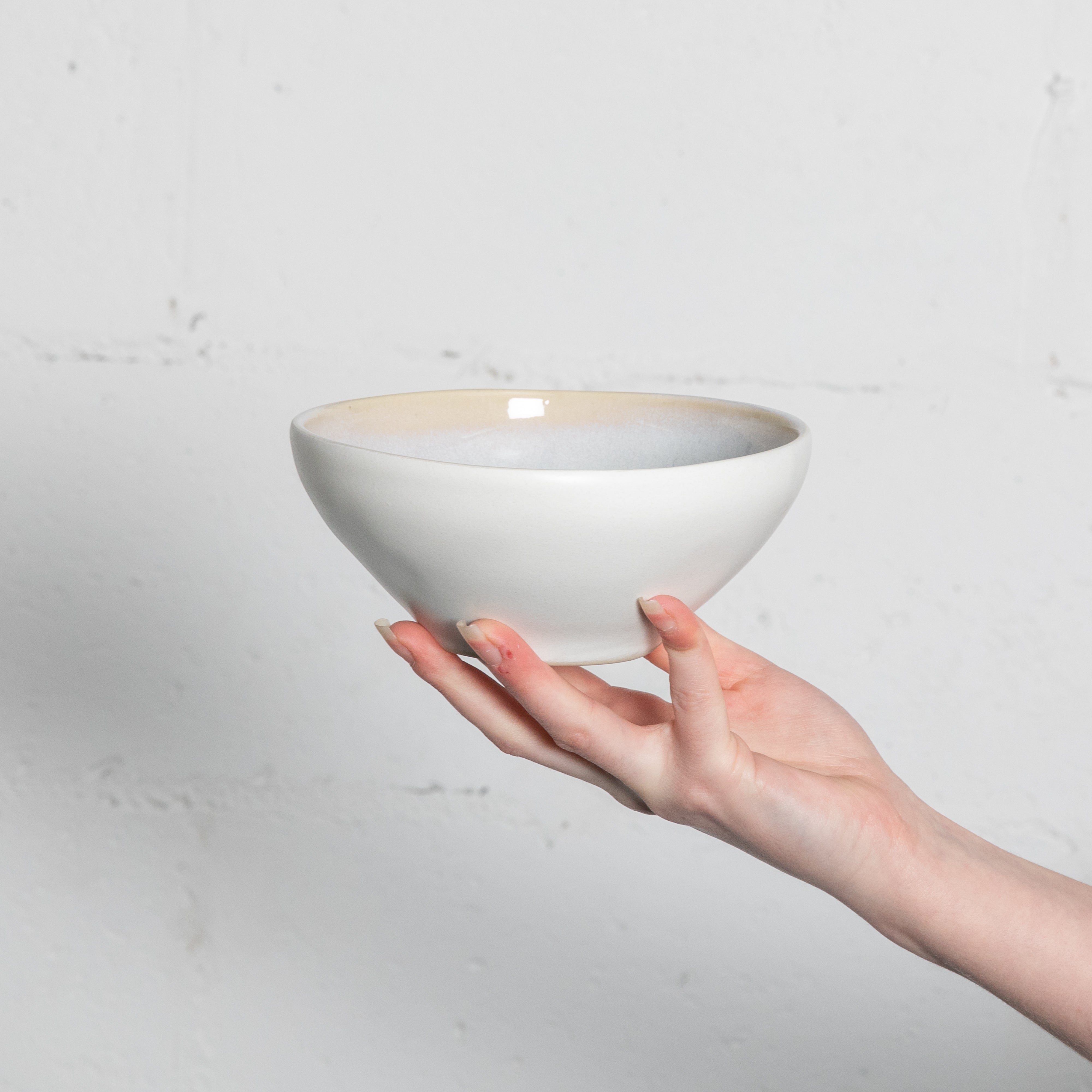 Moonstone Eclipse Stoneware Organic Bowl 16cm Dia x 7cm H - 650ml/22oz