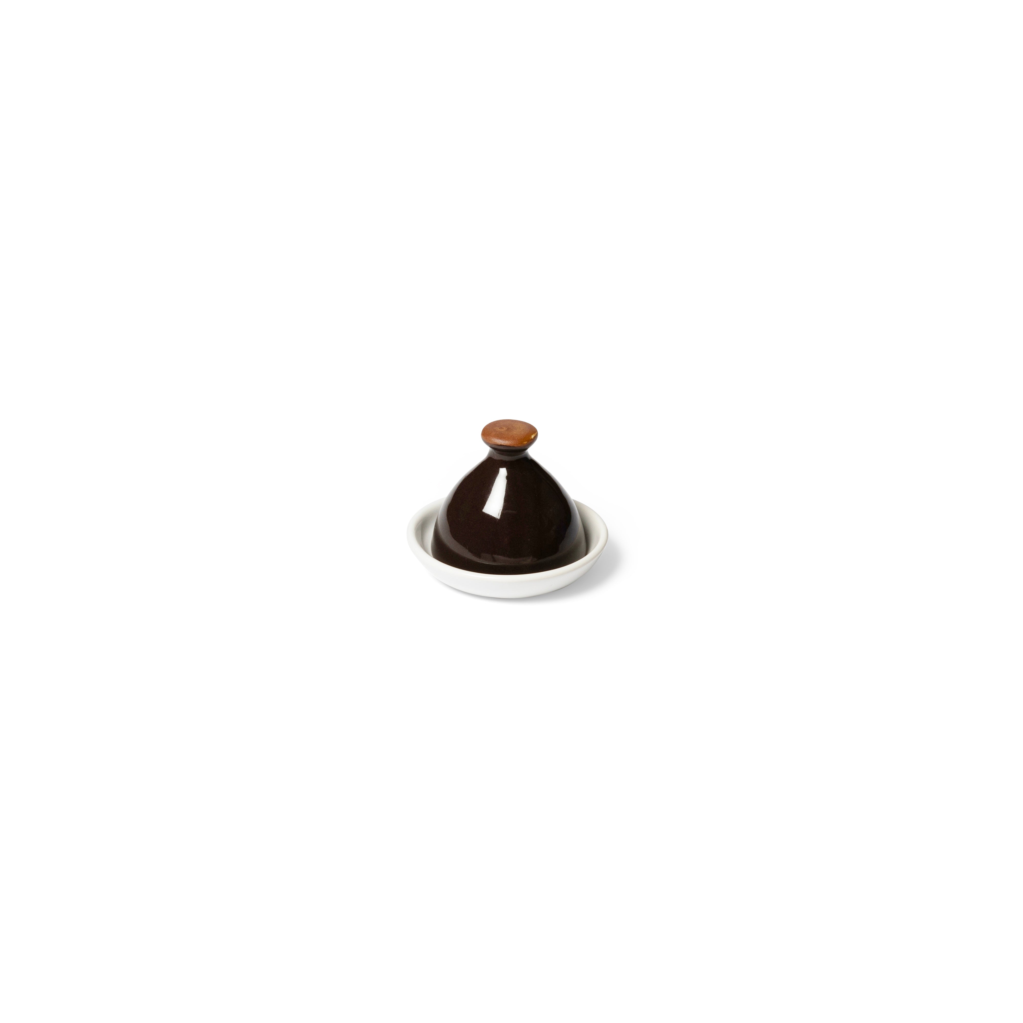 Natural White Base With Mocha Brown Butter Dish (62ml)