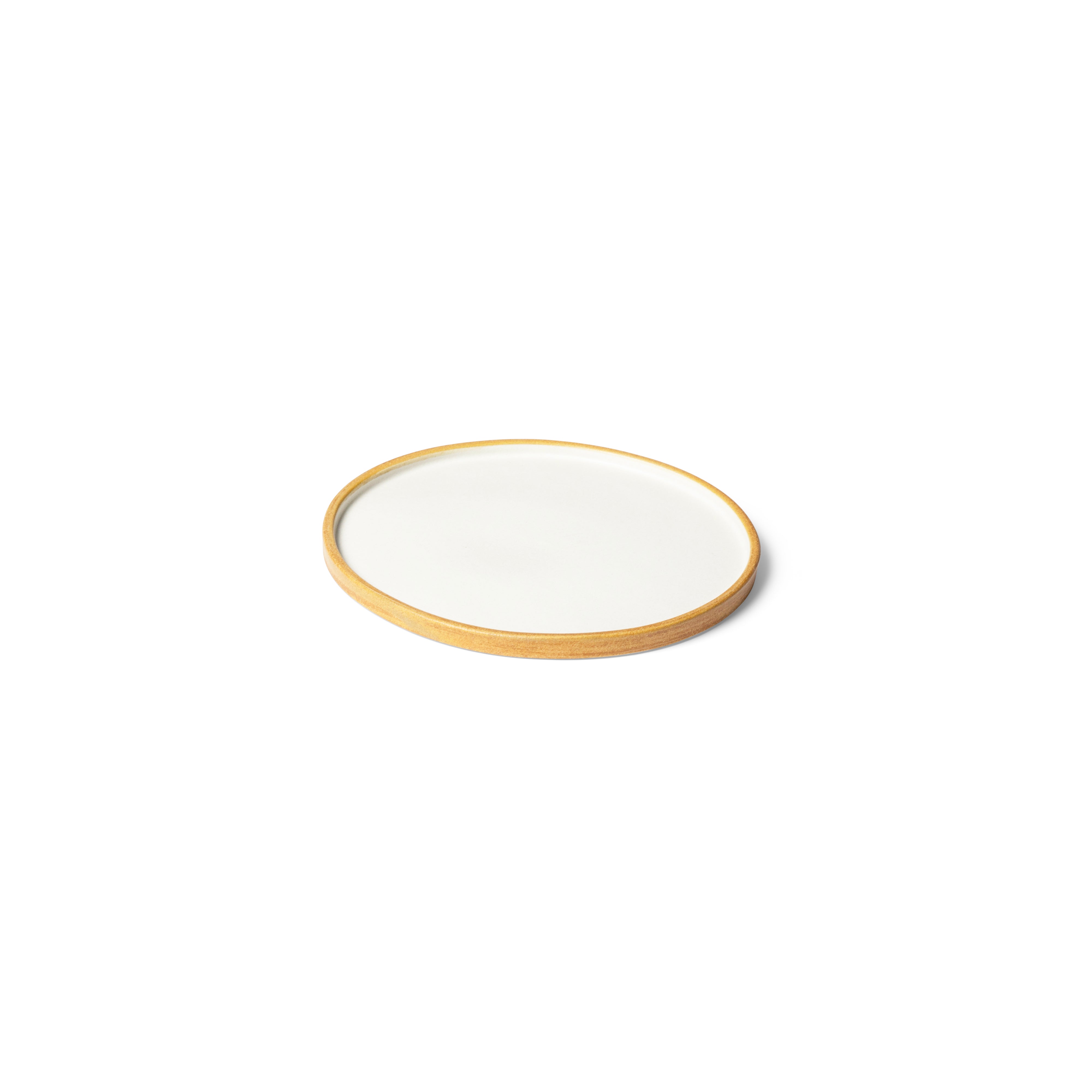 Matte White With Rye Edge 17.5cm Flat Plate