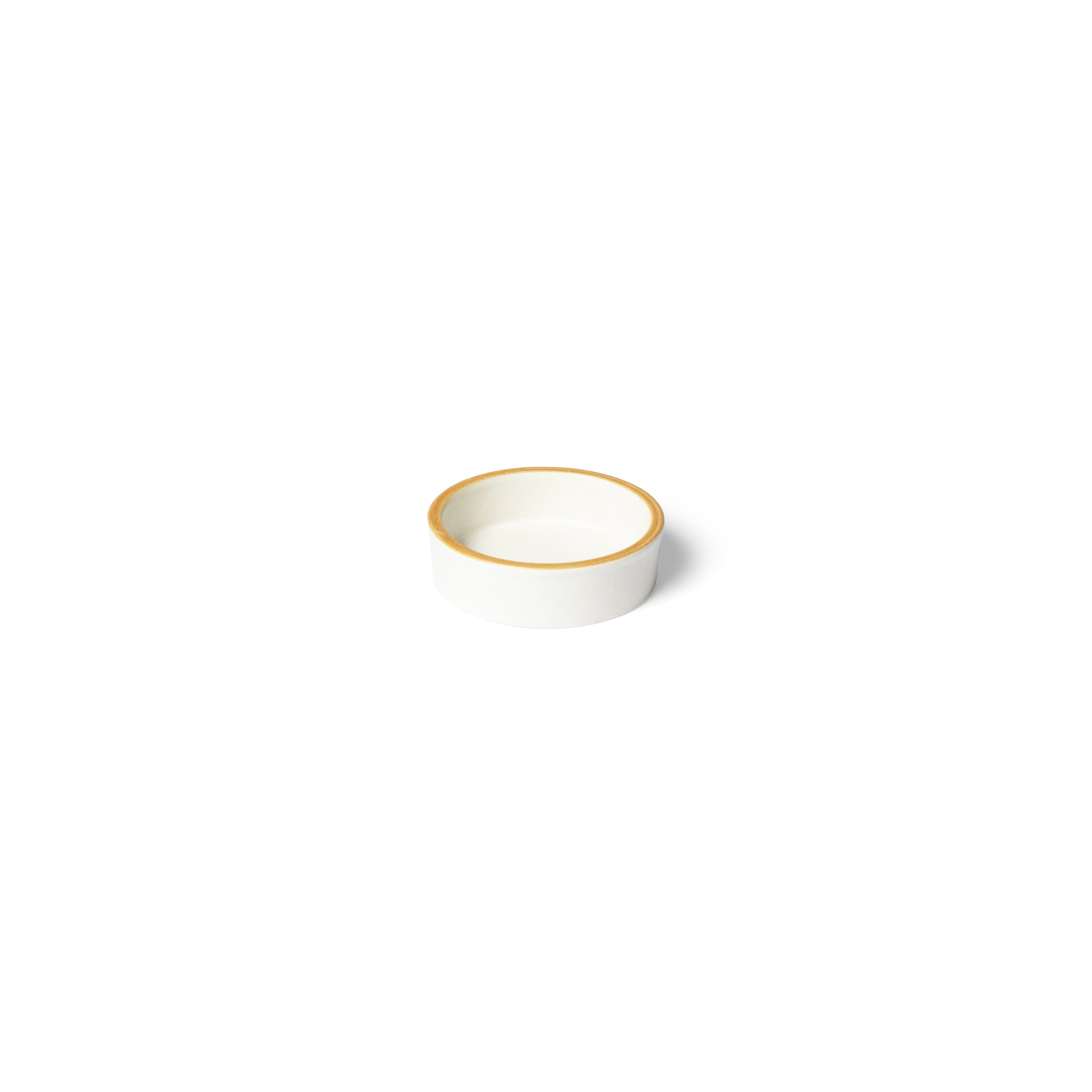 Matte White with Rye Edge Thick Rimmed Olive Dish