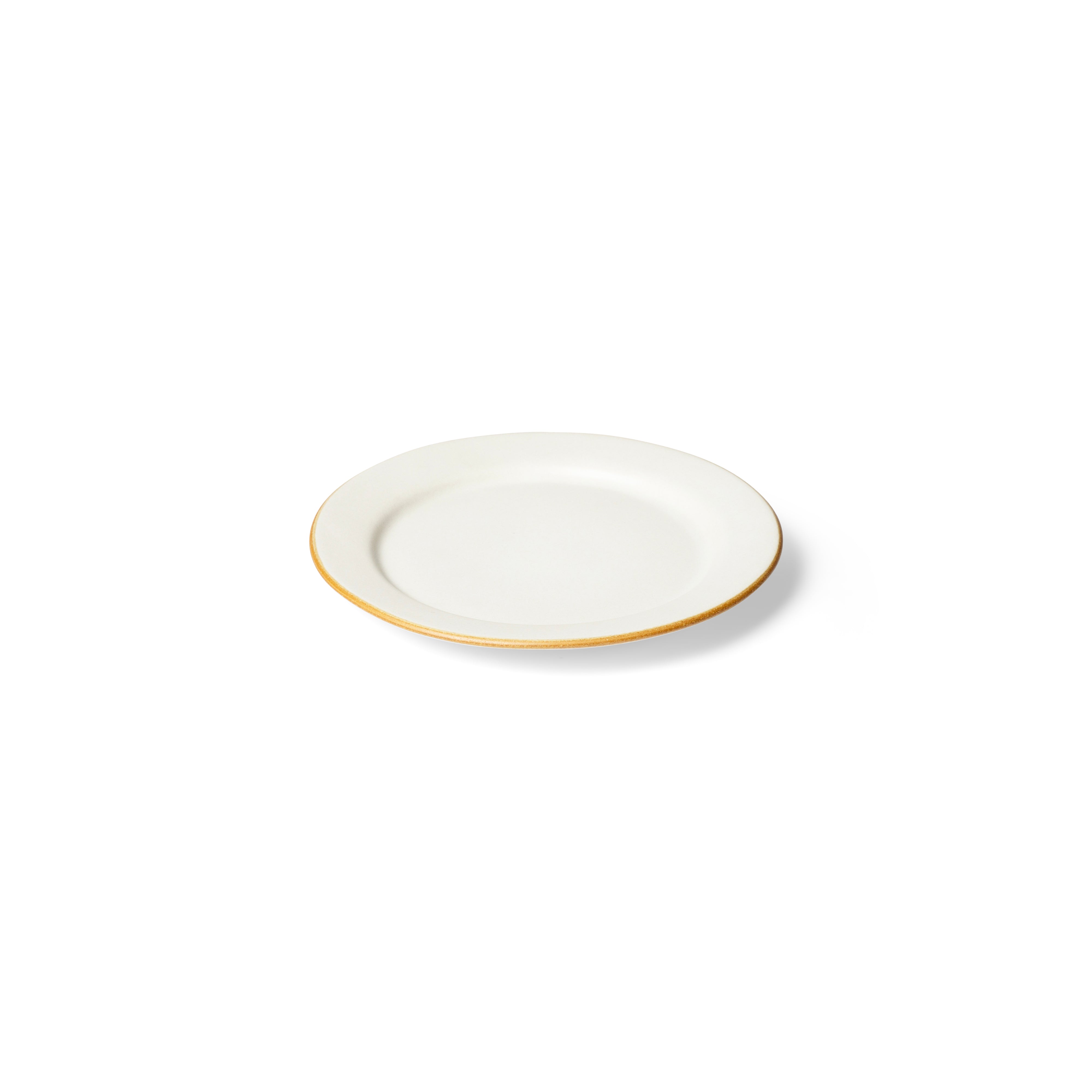 Matte White With Rye Edge 22.5cm High Rim Plate