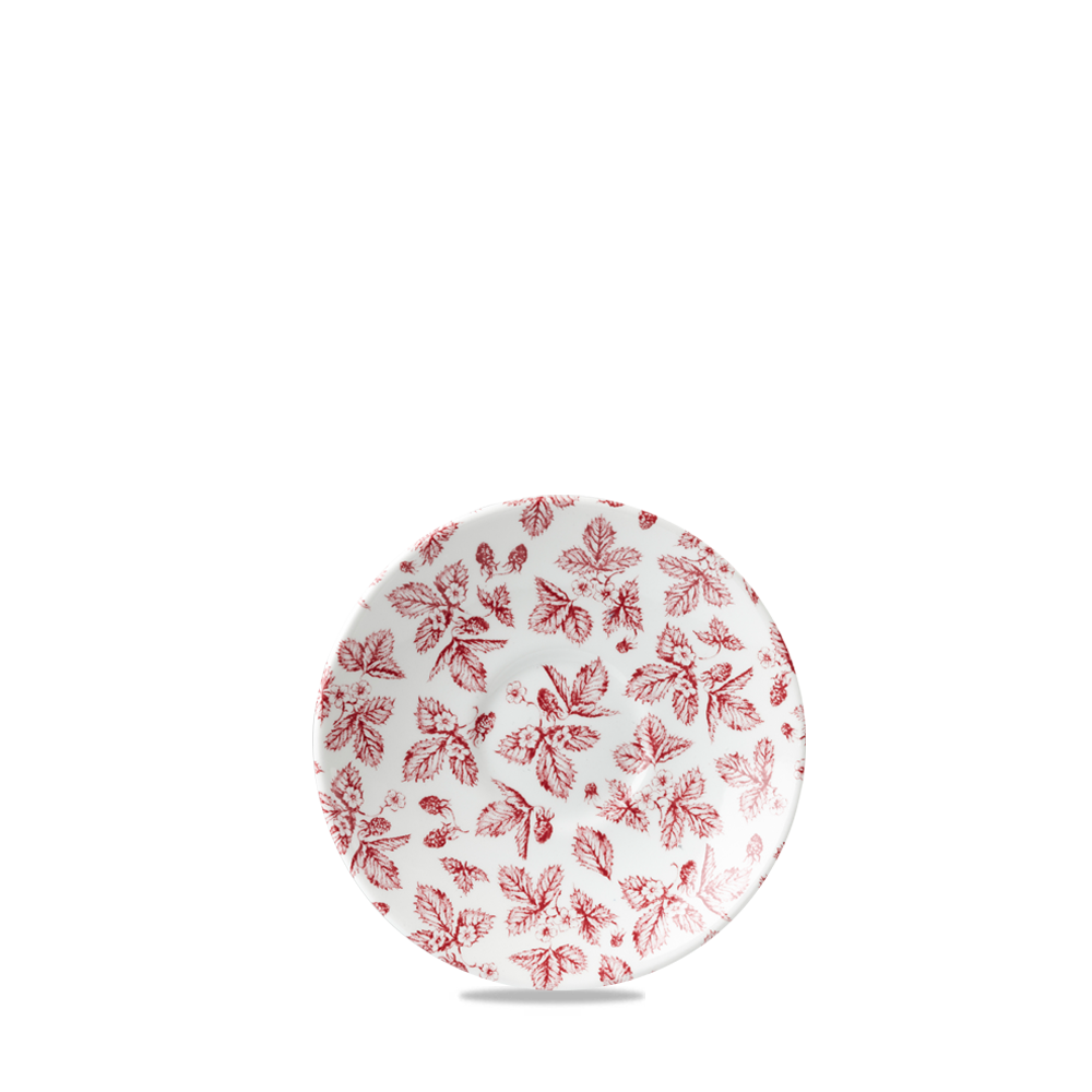 Vintage Prints Cranberry Bramble Georgian Tea Saucer 5.5"