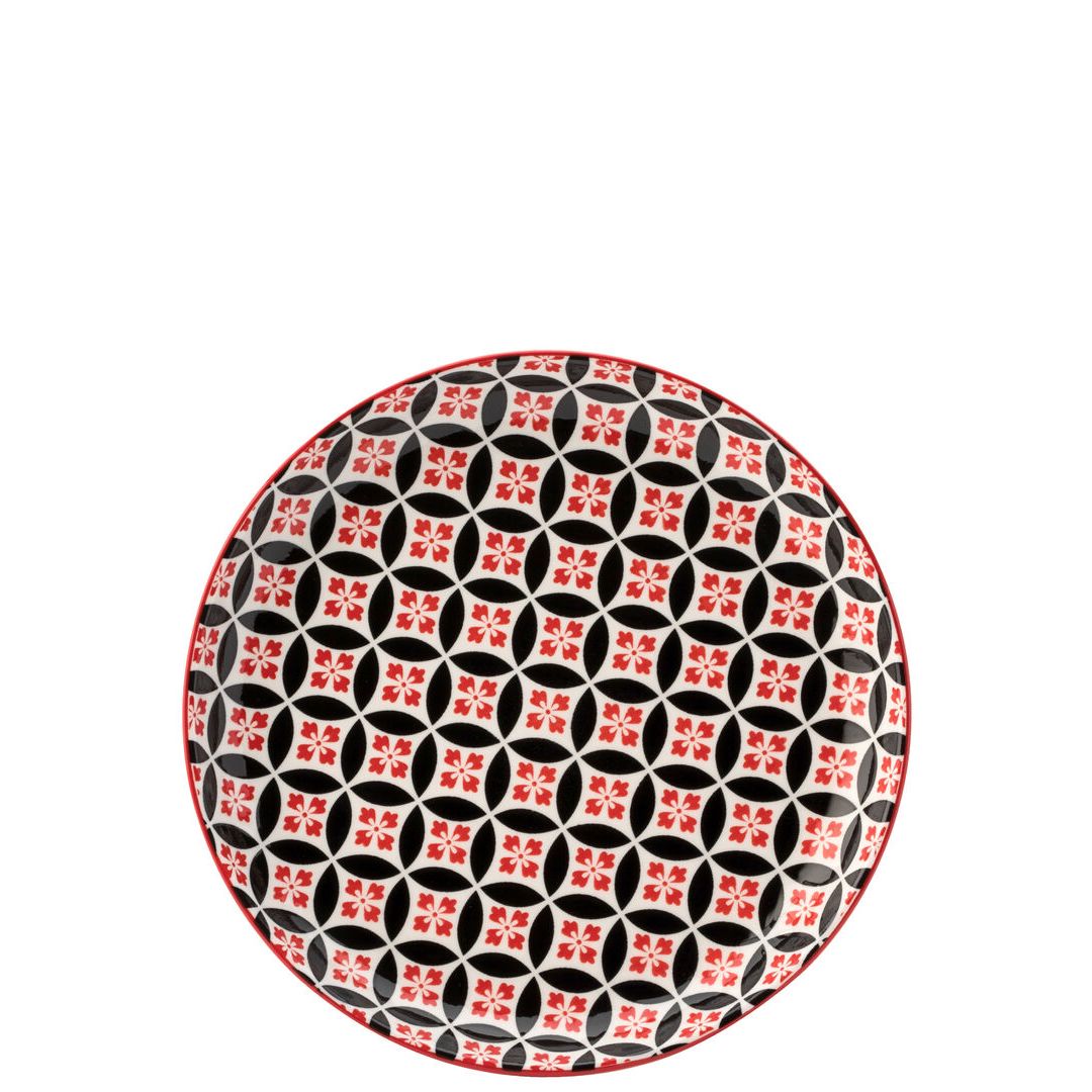 Cadiz Red & Black Plate 8" (20cm)