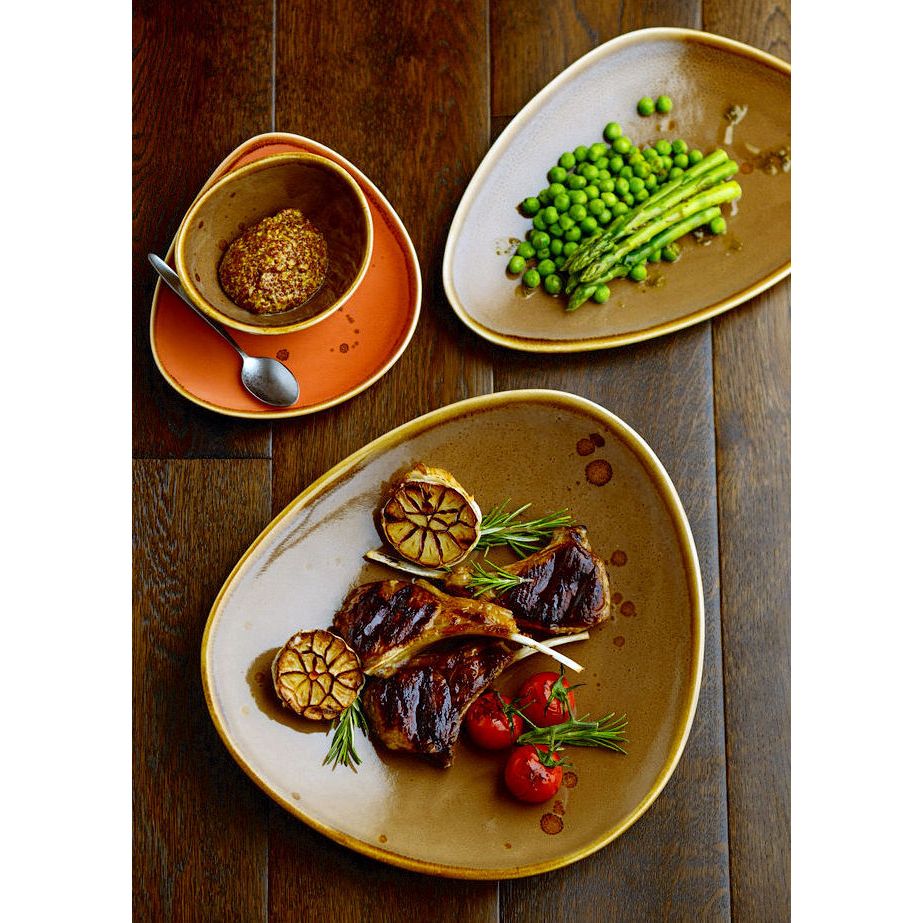 Earth Mocha Oblong Plate 14" (35.5cm)