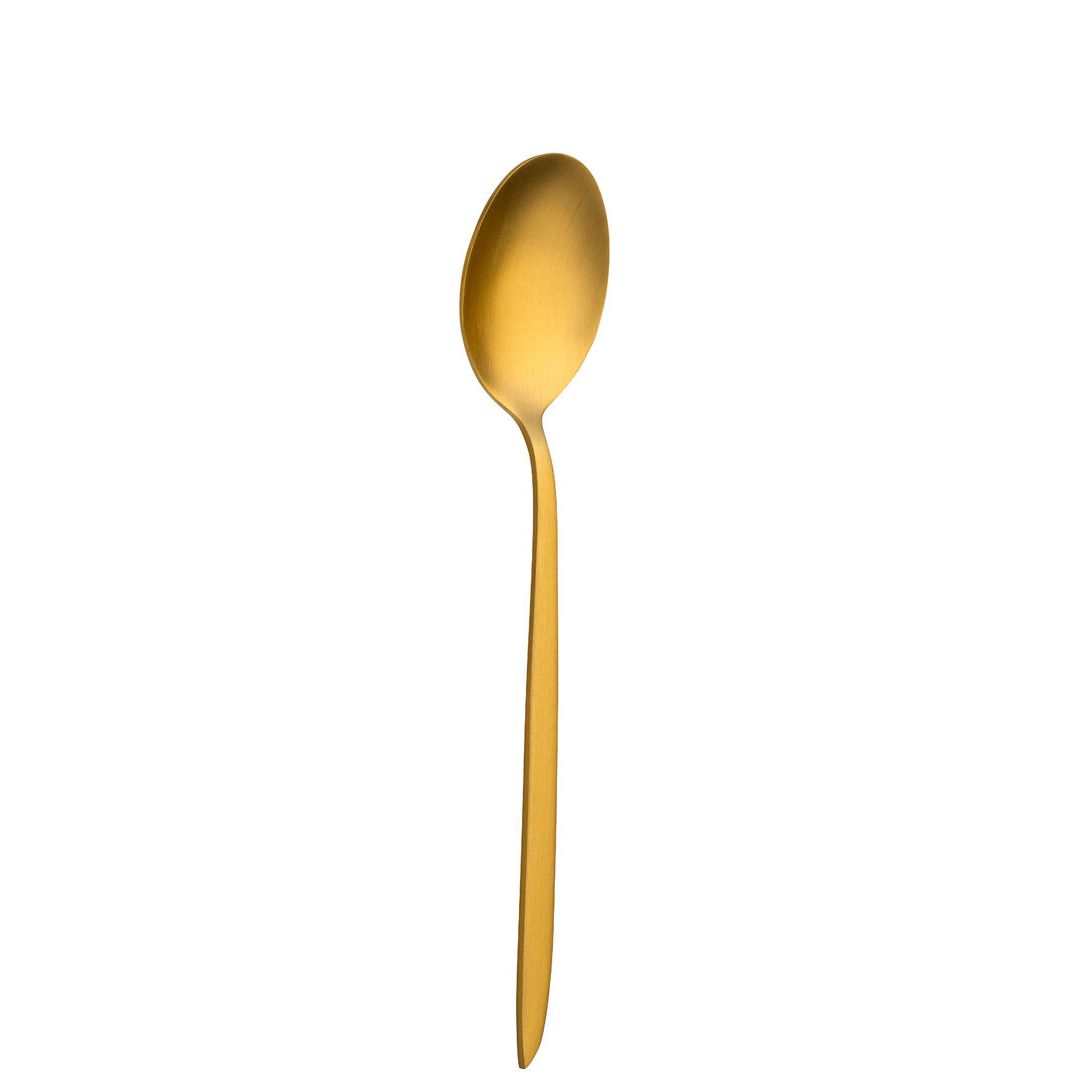 Orca Matt Gold Dessert Spoon
