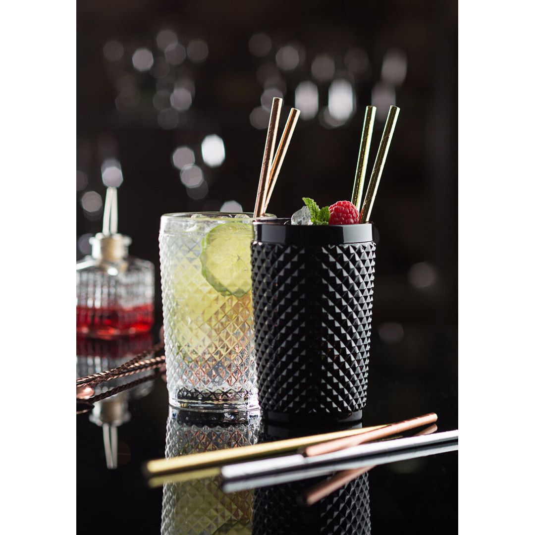 Paper Solid Gold Straw 8" (20cm)
