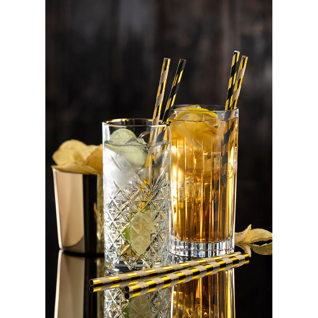 Paper Gold/Craft Straw 8" (20cm) Box of 250