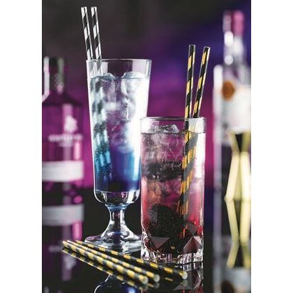 Paper Pearlescent Straw 8" (20cm) Box of 250