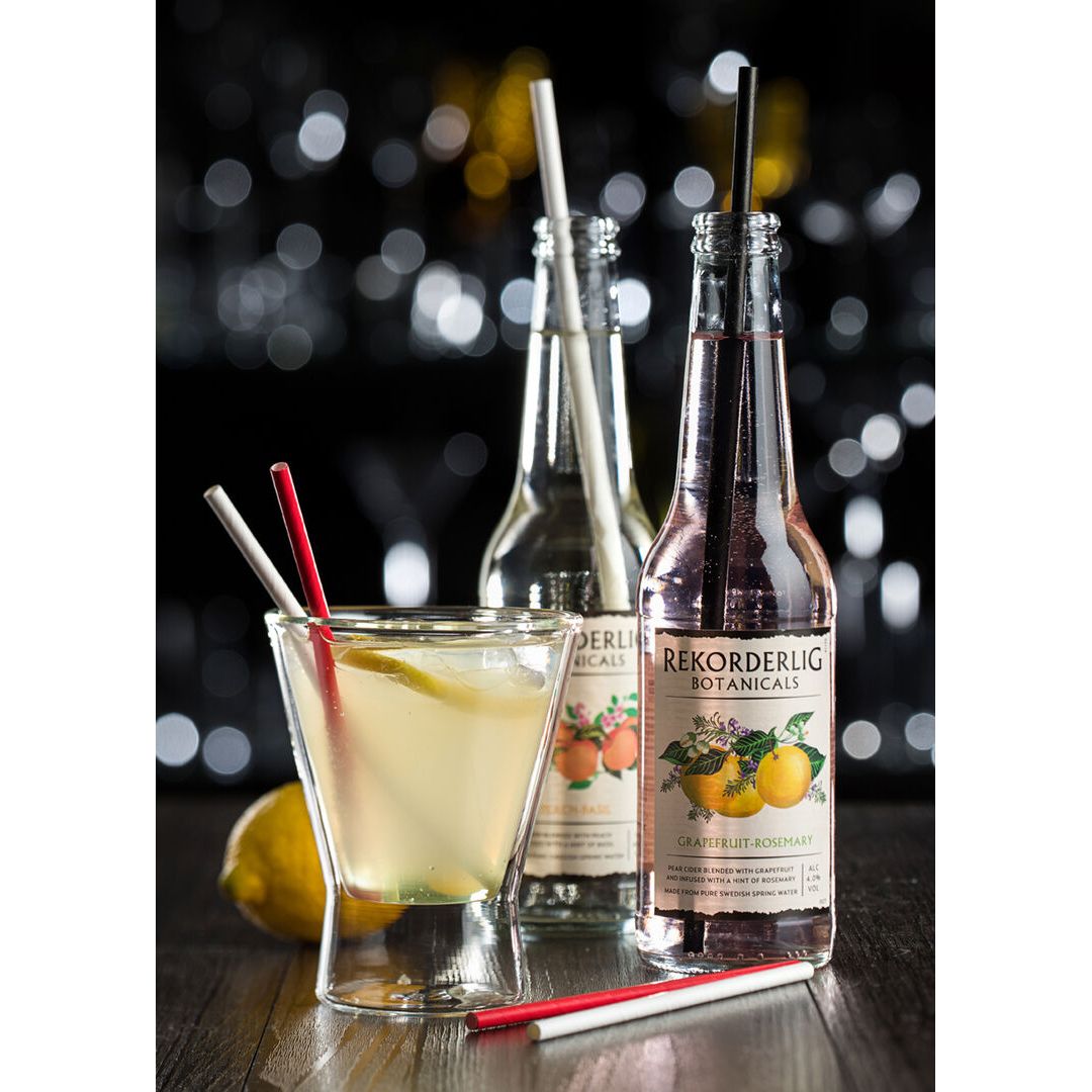 Paper Bottle White Straw 10.5" (26cm) Box of 250