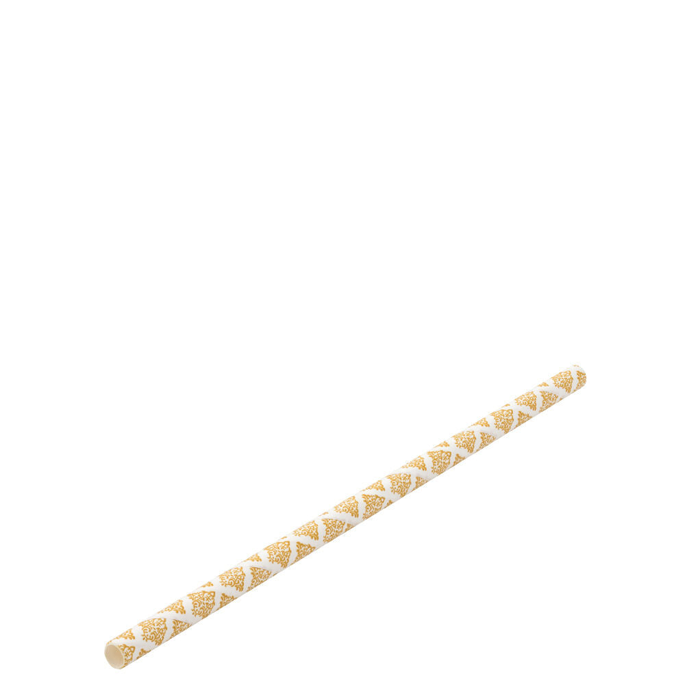 Paper Filigree Gold Cocktail Straw 5.5" (14cm)