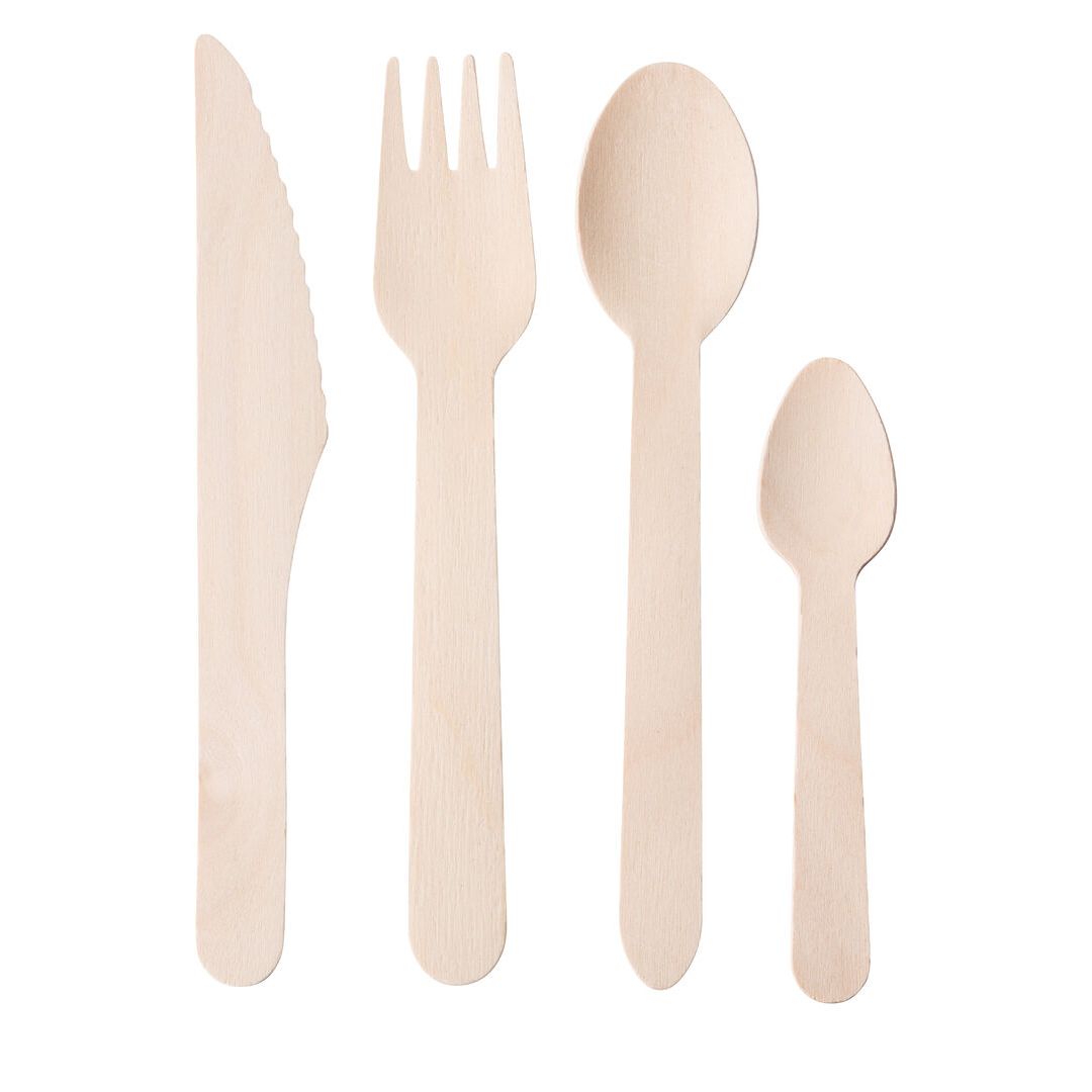 Birch Wood Teaspoon 4.25" (11cm)